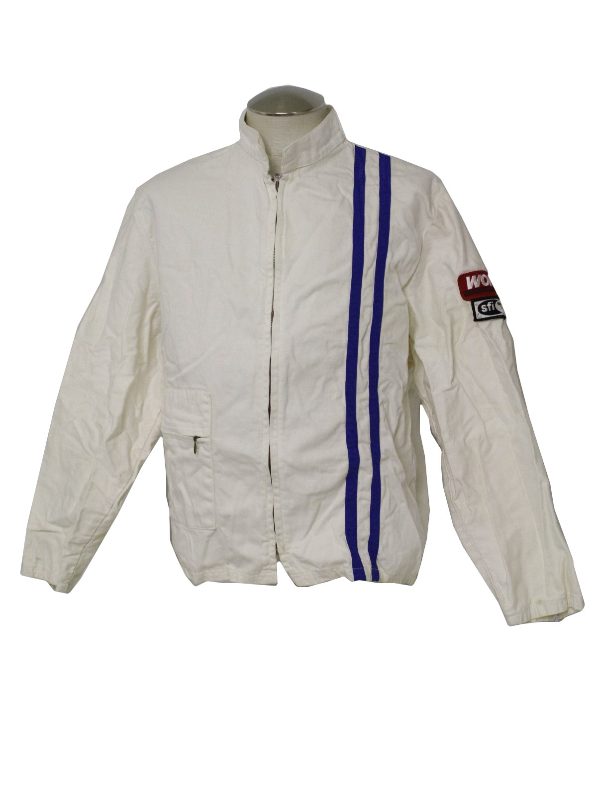 Retro 1970's Jacket (Worth) : 70s -Worth- Mens white, blue, red and ...