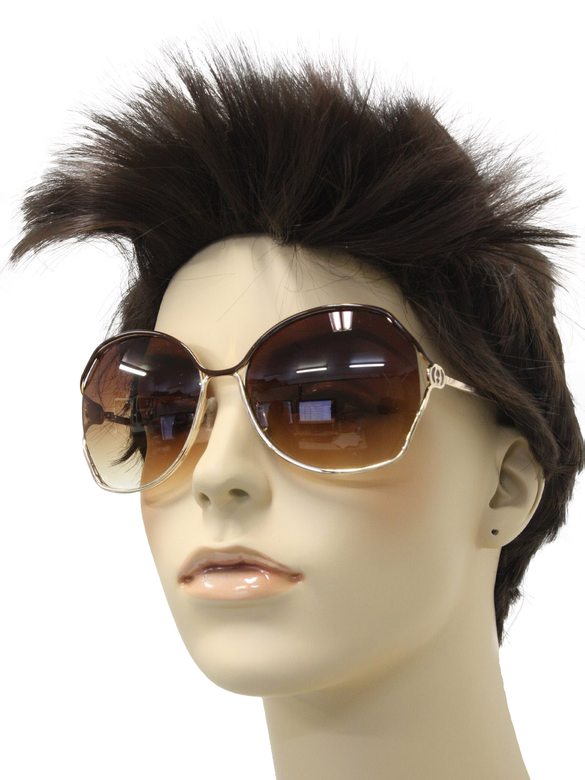 Retro 80's Glasses: Early 80s style (made recently) Womens brown with