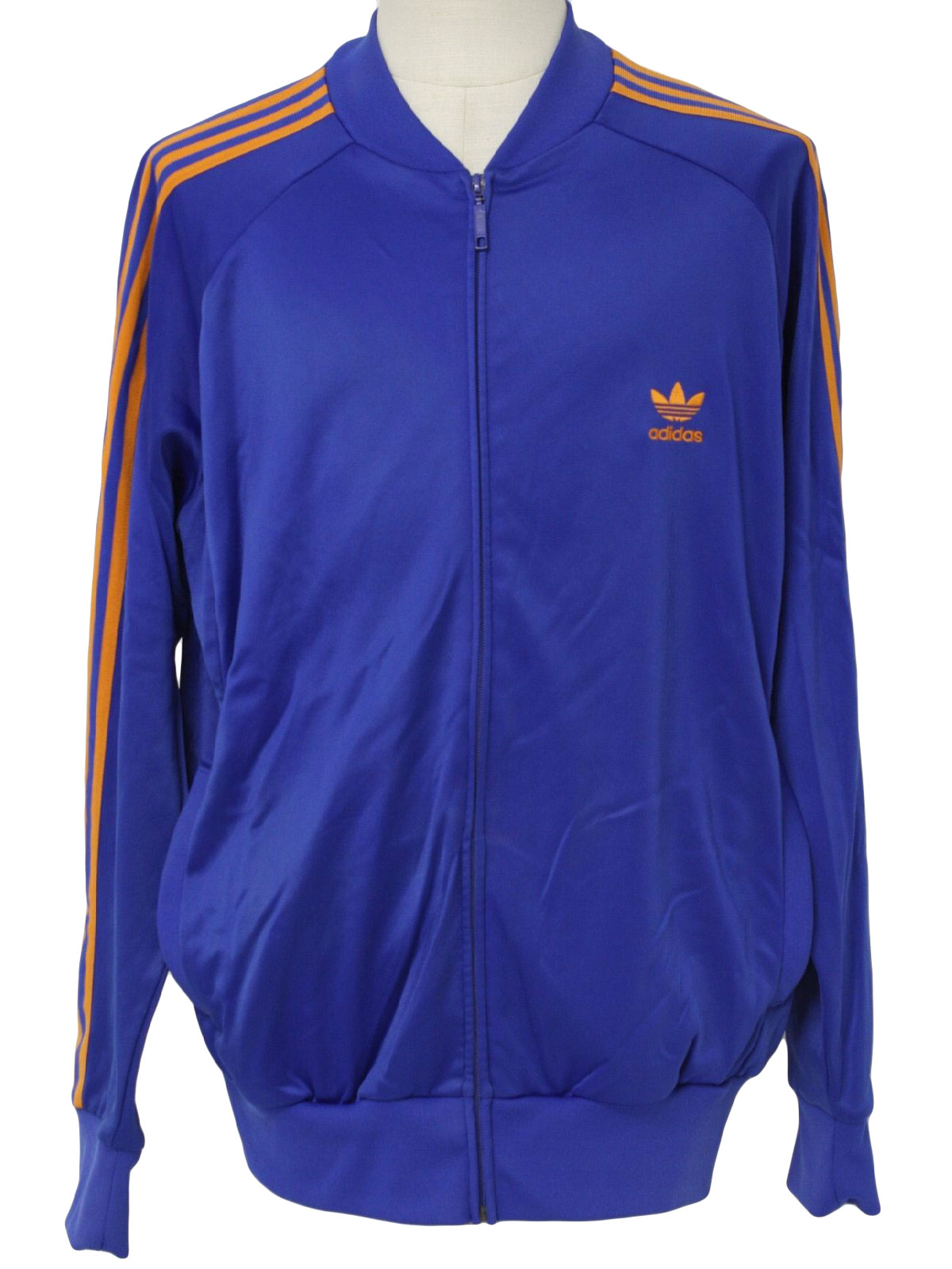 blue and orange adidas track jacket