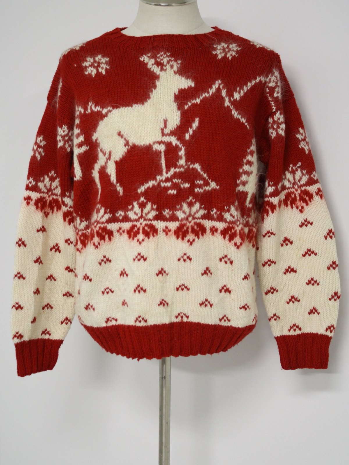 1980s Vintage Mens Christmas Ski Sweater: 80s authentic vintage -Studio ...