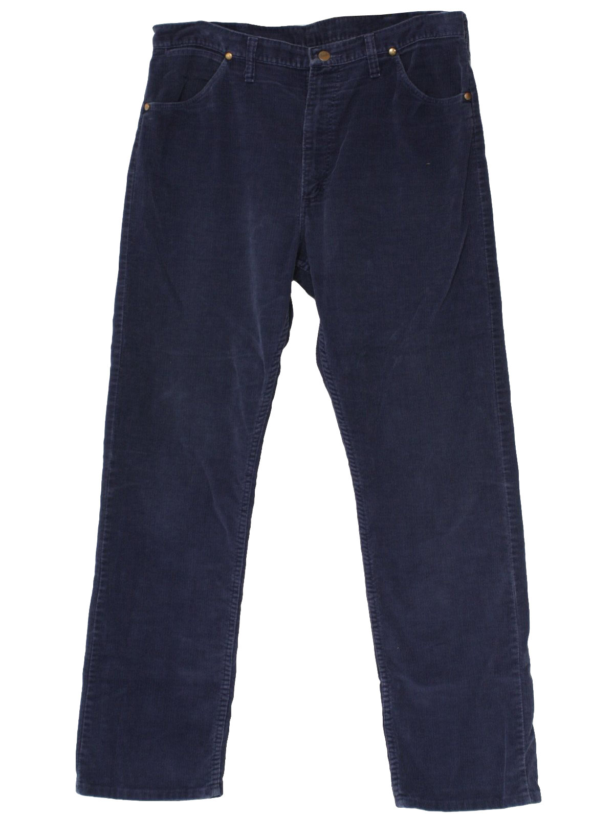 Vintage Wrangler 1980s Pants: 80s -Wrangler- Mens navy blue cotton ...