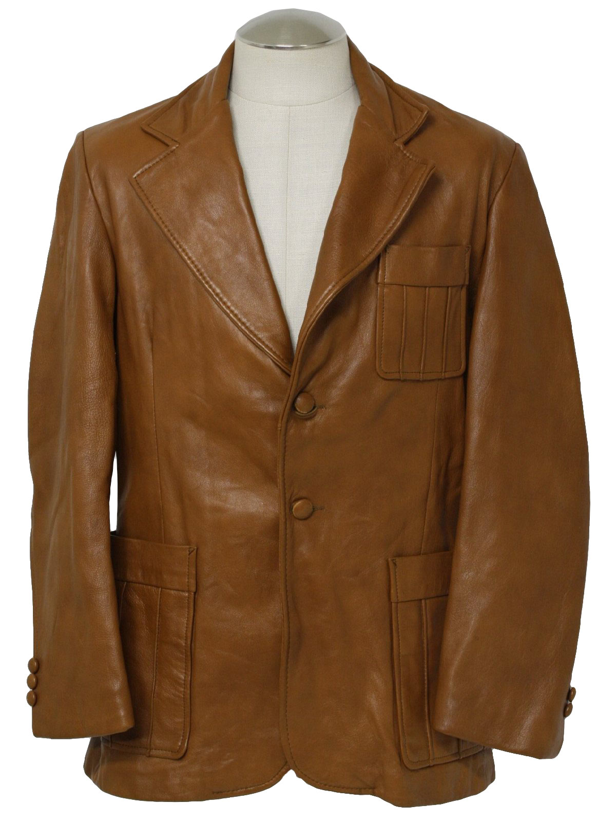 Seventies Rene Leather Jacket: 70s -Rene- Mens camel brown soft grained ...