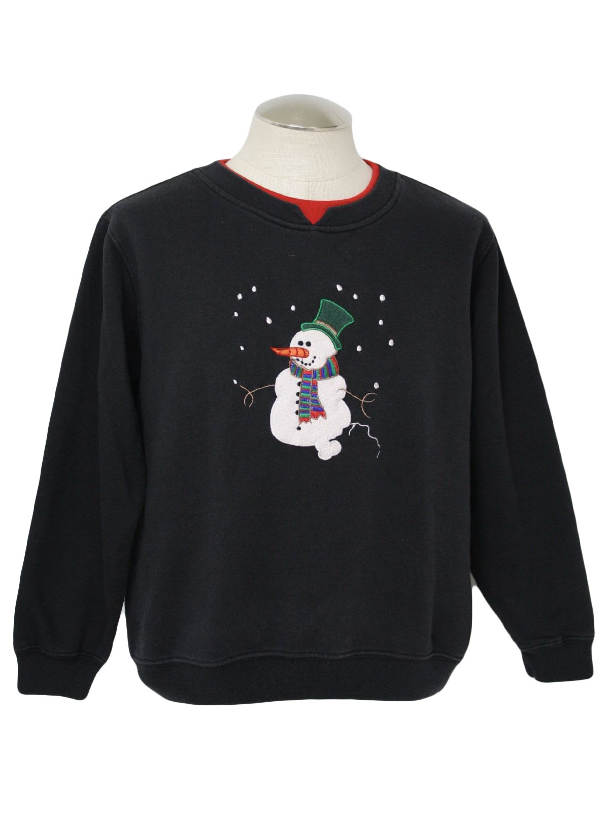 embroidered christmas sweatshirt