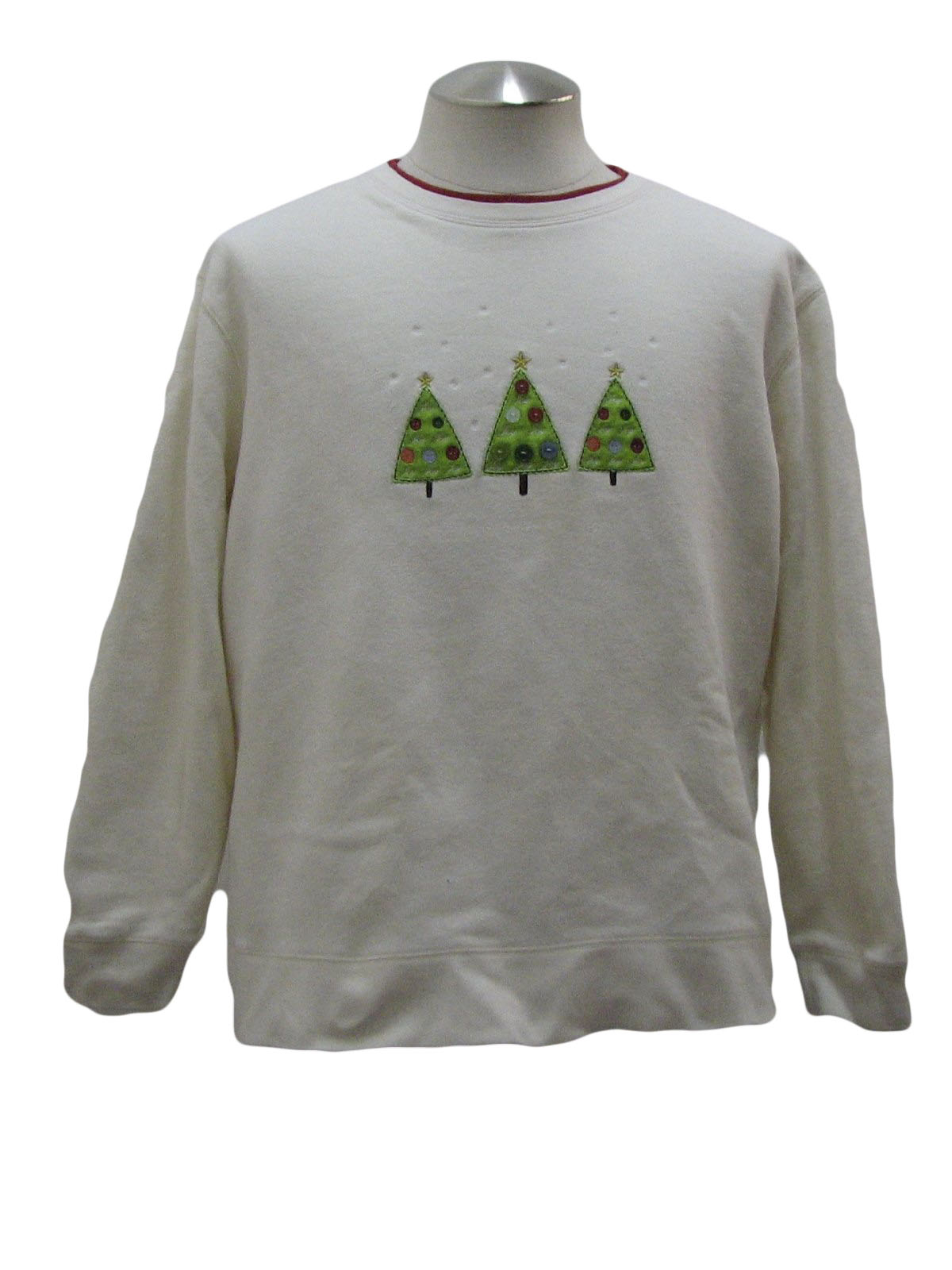 Ugly Christmas Sweatshirt Classic Elements Unisex White Red Green