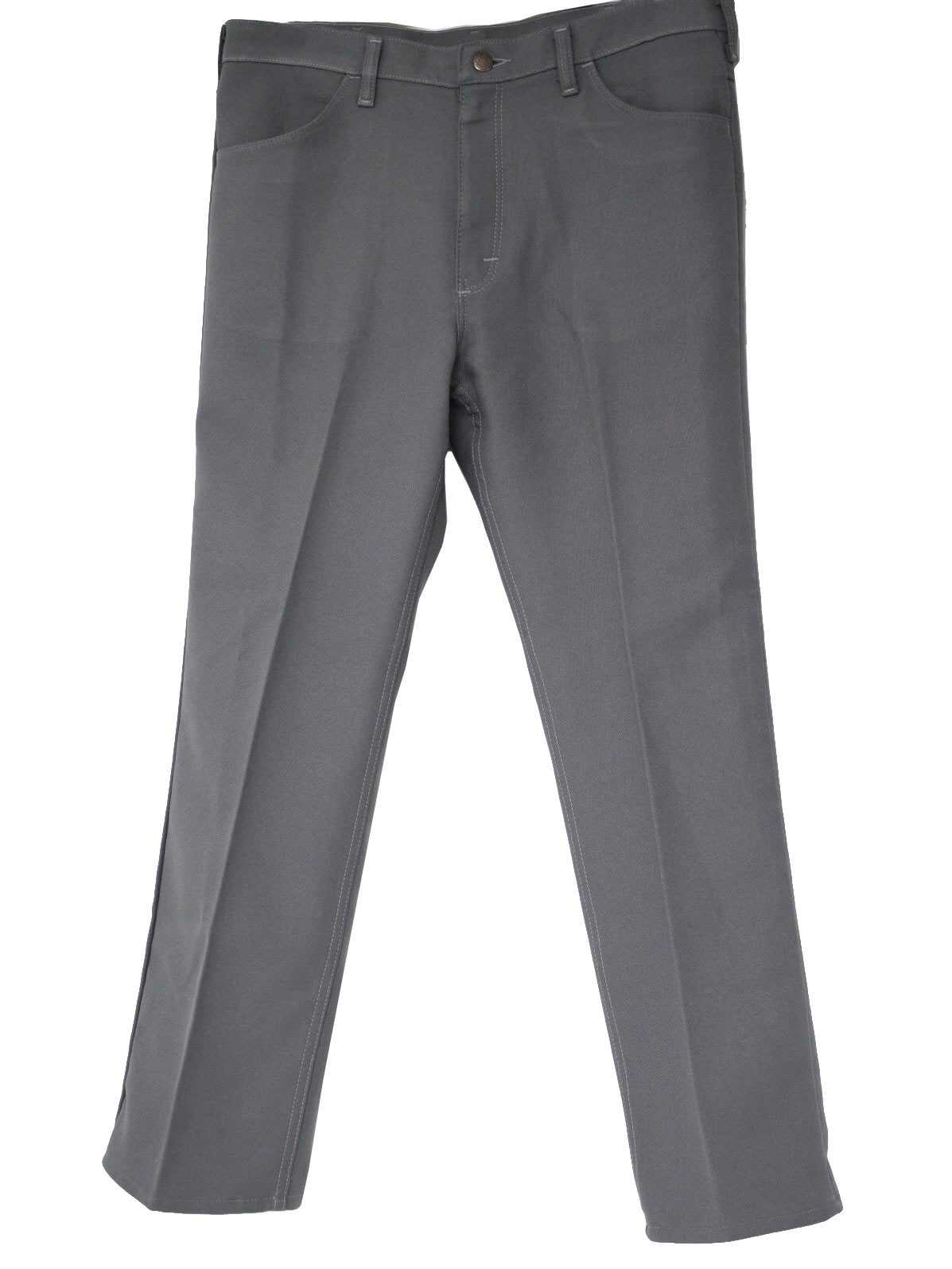 70s Vintage Wrangler Pants: 70s -Wrangler- Mens light grey polyester ...