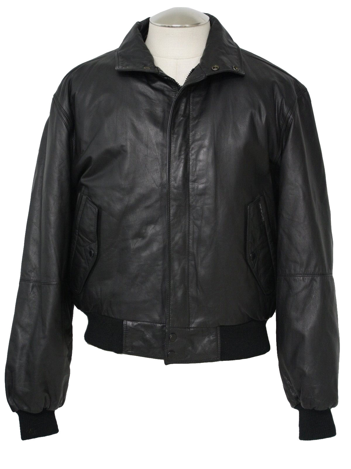 Retro 80's Leather Jacket: 80s -Members Only- Mens black buttery soft ...