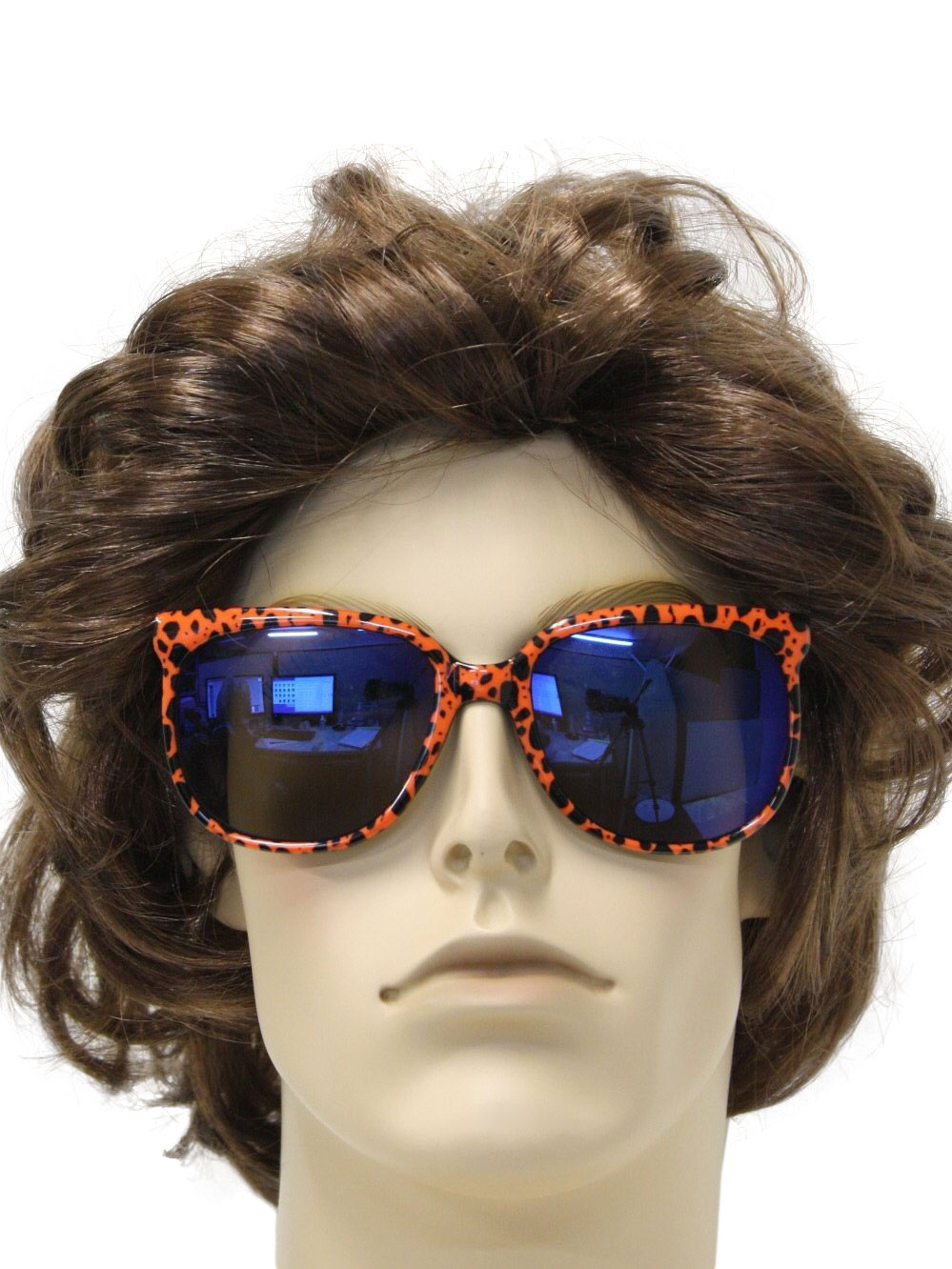 Eighties Vintage Glasses 80s Foster Grant Radio Actives Unisex Atomic Orange And Black 