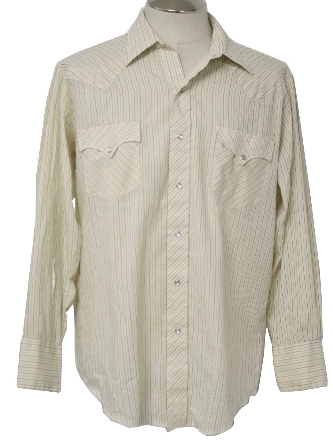 80s Retro Western Shirt: 80s -Western Fashion- Mens cream, maroon and ...