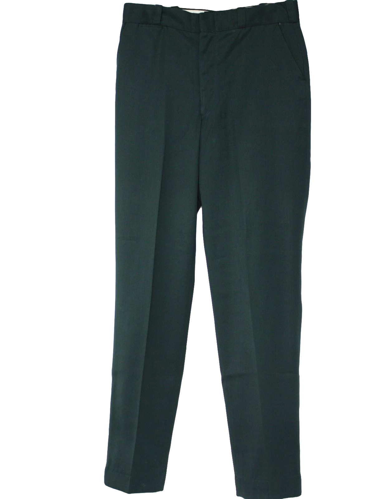 Vintage 1960's Pants: Early 60s -Pres-Tu-Last- Mens dark green cotton ...