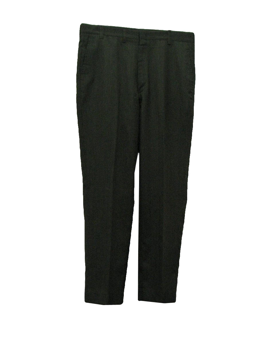 60s Pants (Farah): Late 60s -Farah- Mens green with burgundy vertical ...