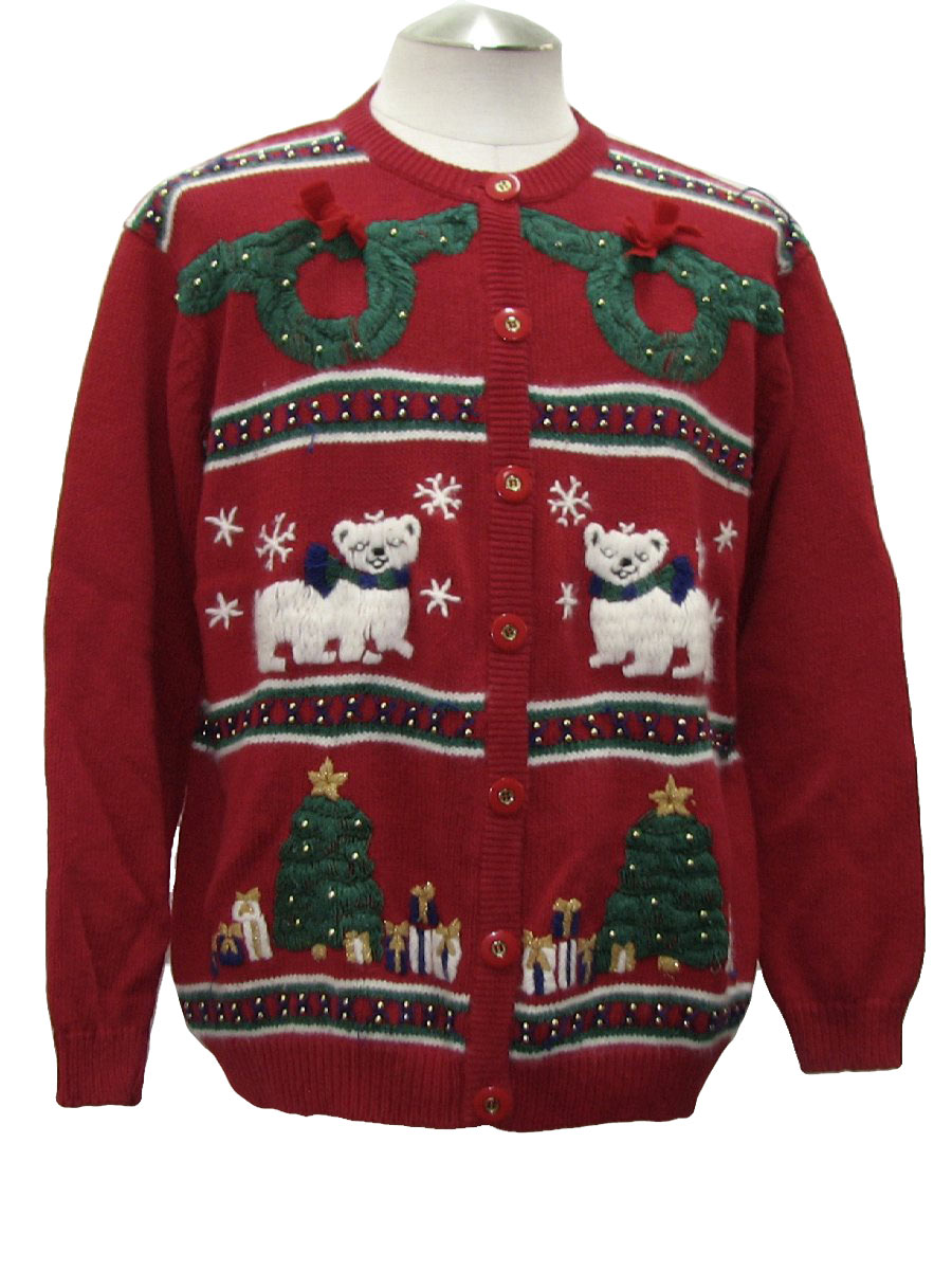 Womens Country Kitsch Style Ugly Christmas Sweater: -Alfred Dunner ...