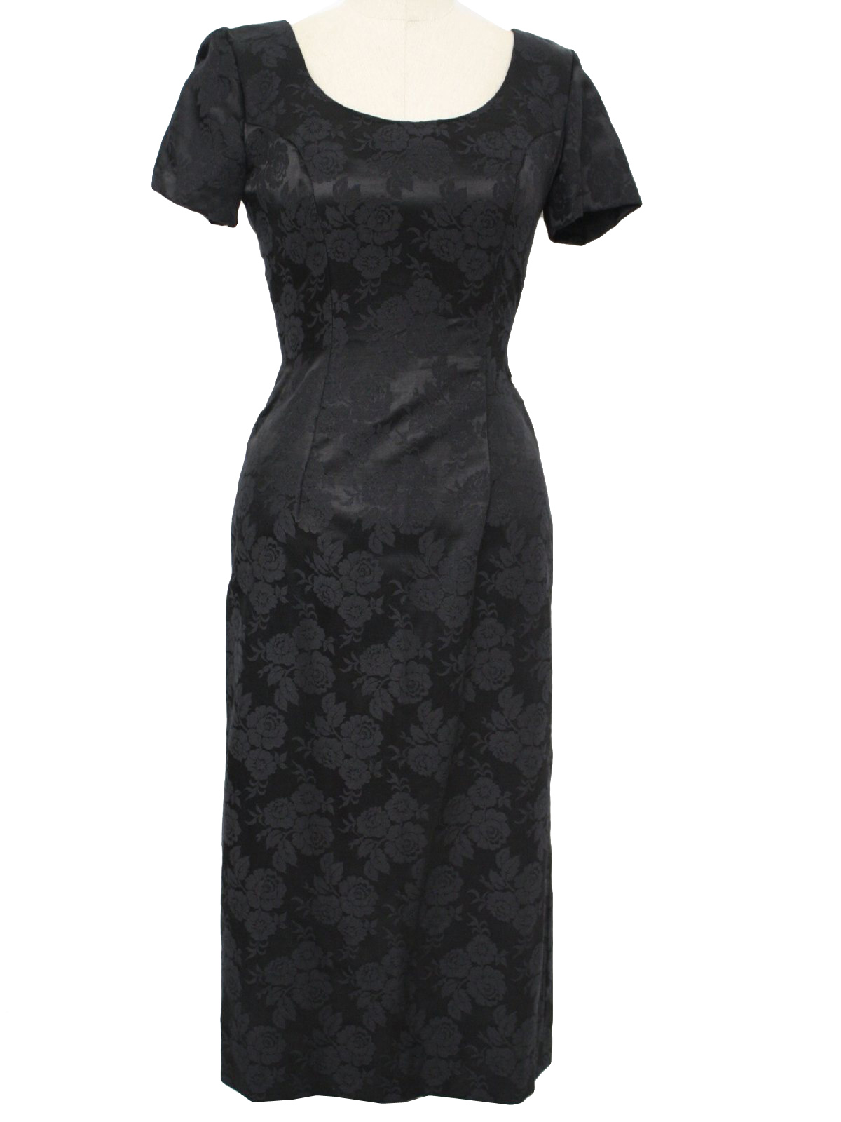 80s Cocktail Dress (Union Label): 80s -Union Label- Womens black woven ...