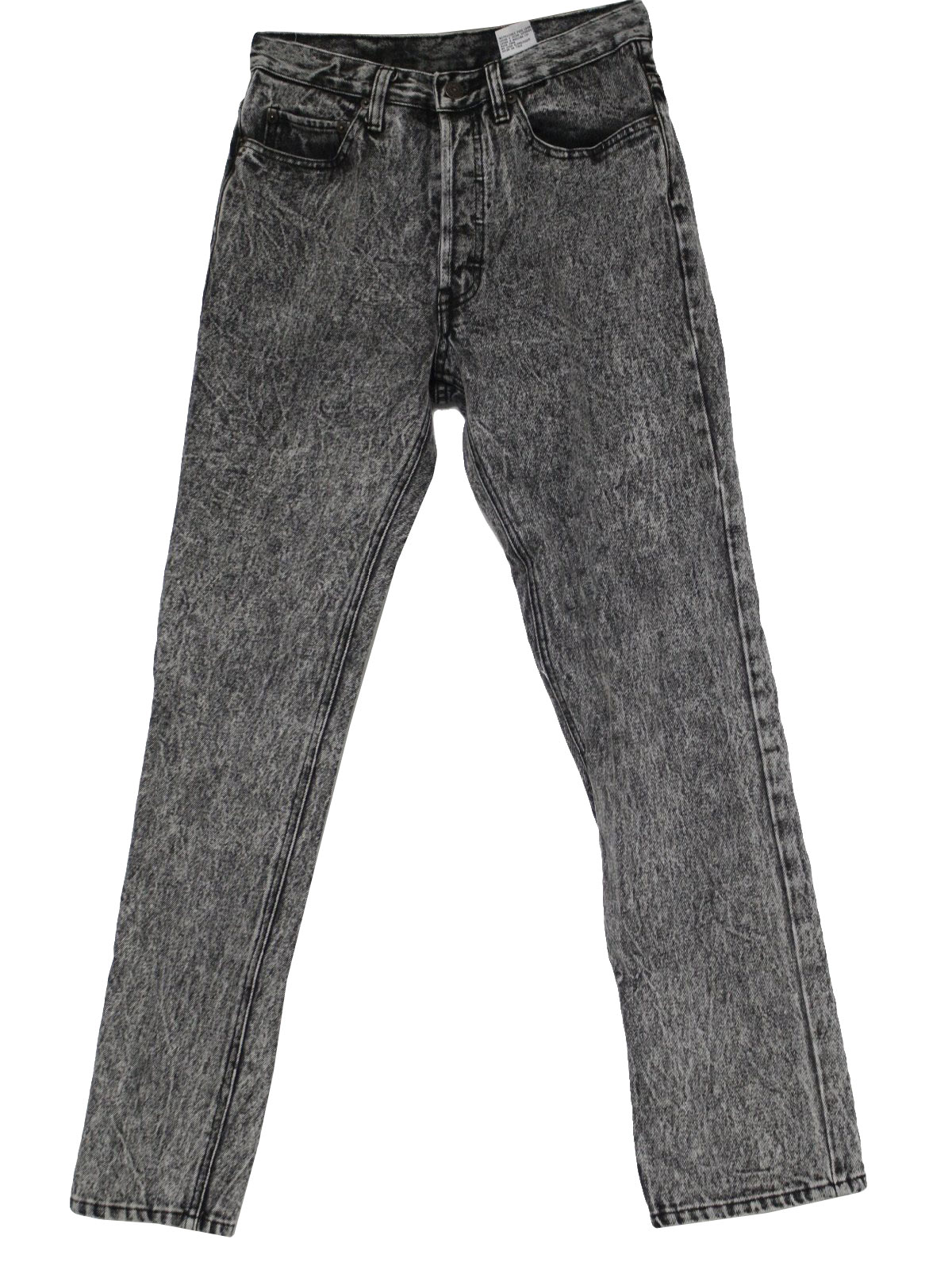 1980's Vintage Attrak Pants: 80s -Attrak- Mens grey acid washed cotton ...