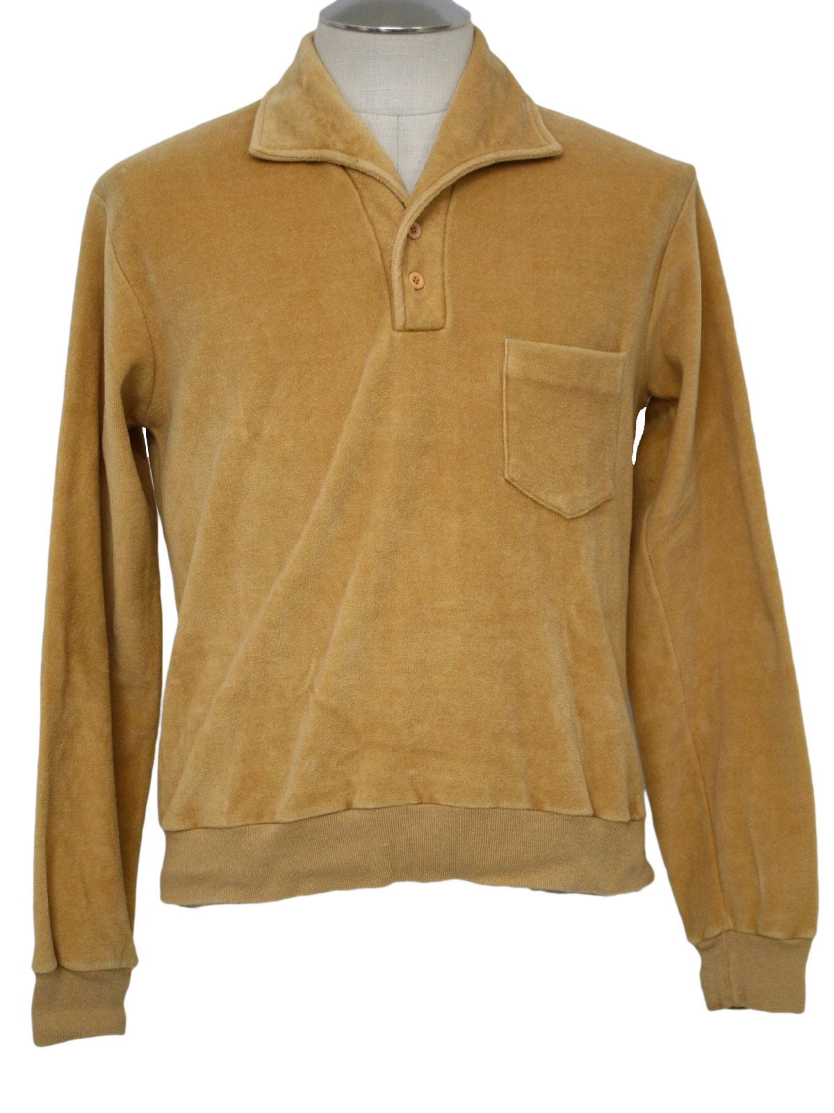 1980's Vintage Regency Knit Shirt: 80s -Regency- Mens beige cotton ...