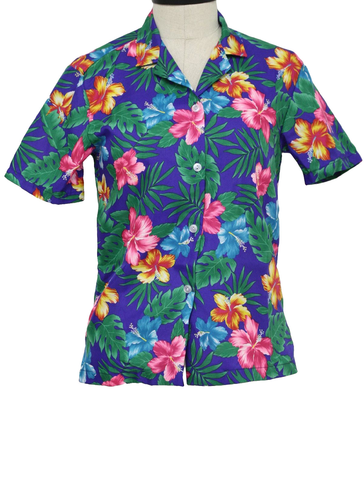Vintage 1980's Hawaiian Shirt: 80s -L Hawaii Designs, Hawaii- Womens ...