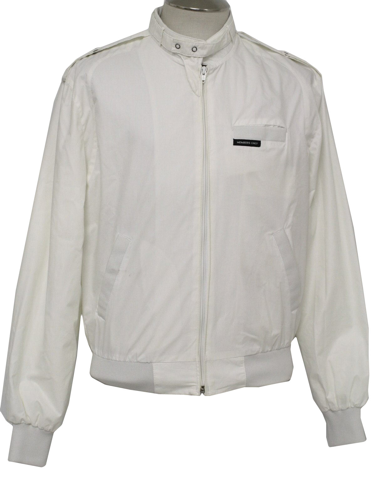 1980s Members Only Jacket: 80s -Members Only- Mens white polyester ...