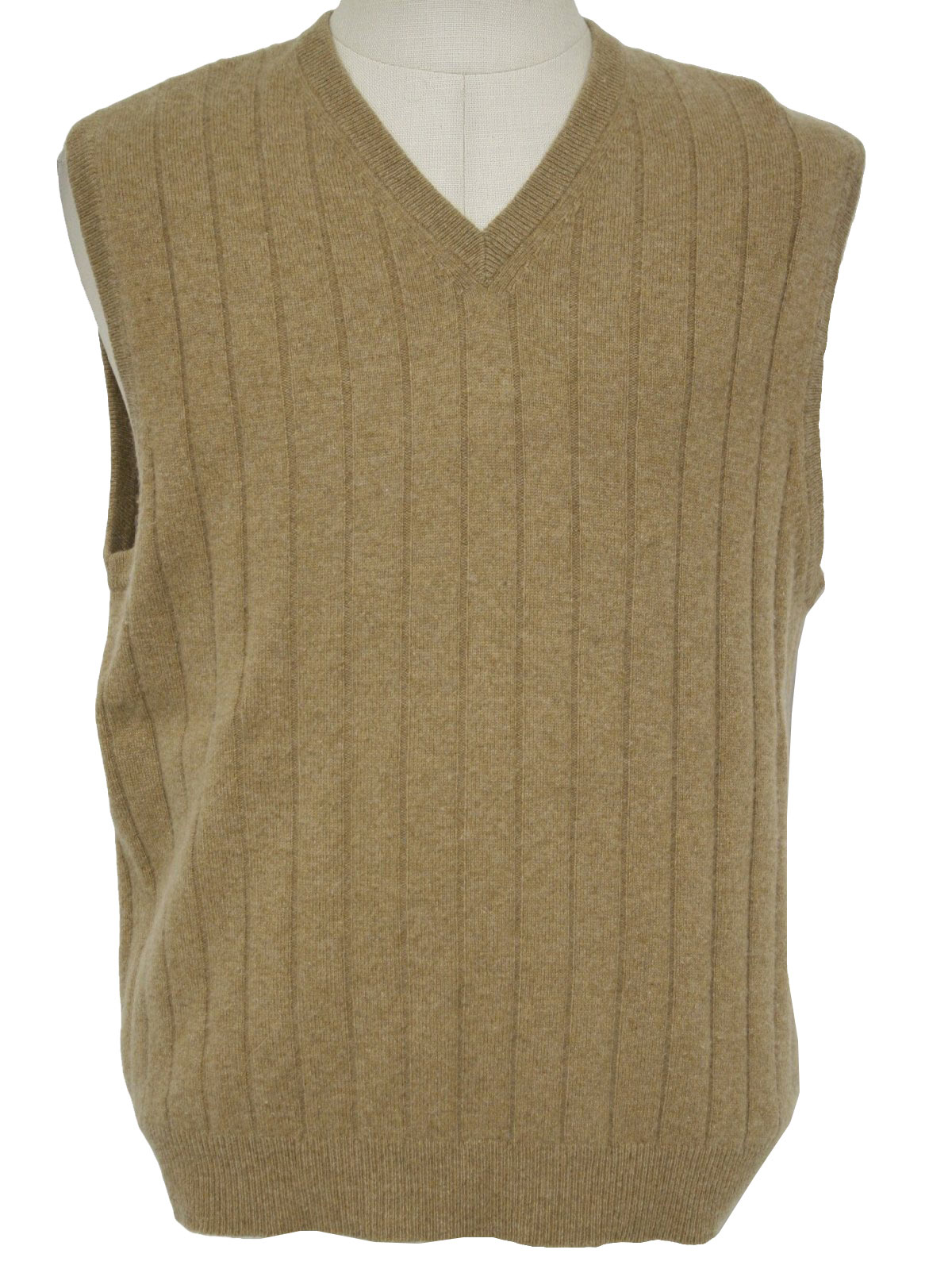 1980's Sweater (Lands End): 80s -Lands End- Mens heather camel luxury ...