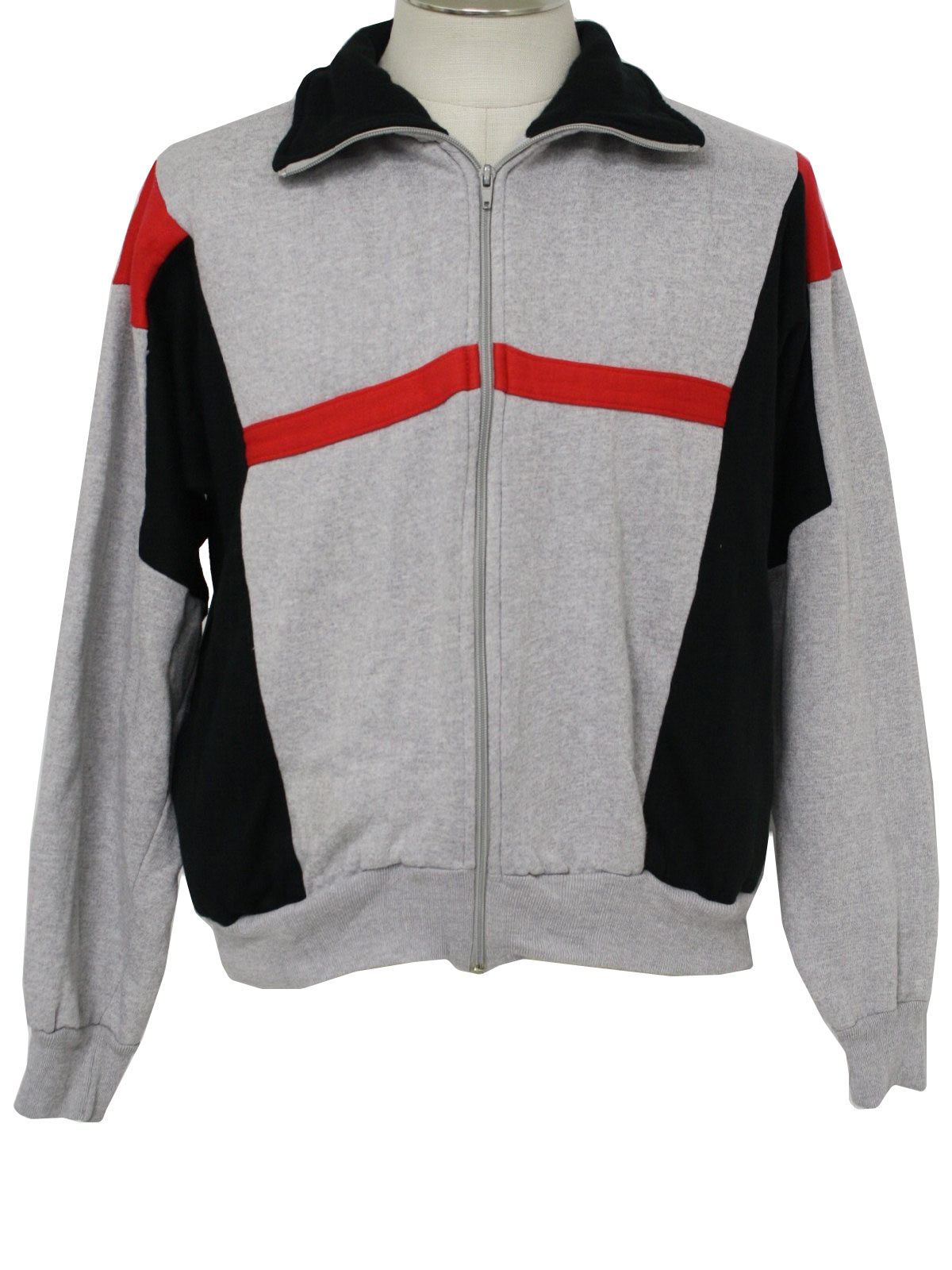 Retro 80s Jacket (Line Up) : 80s -Line Up- Mens grey, black, and red ...