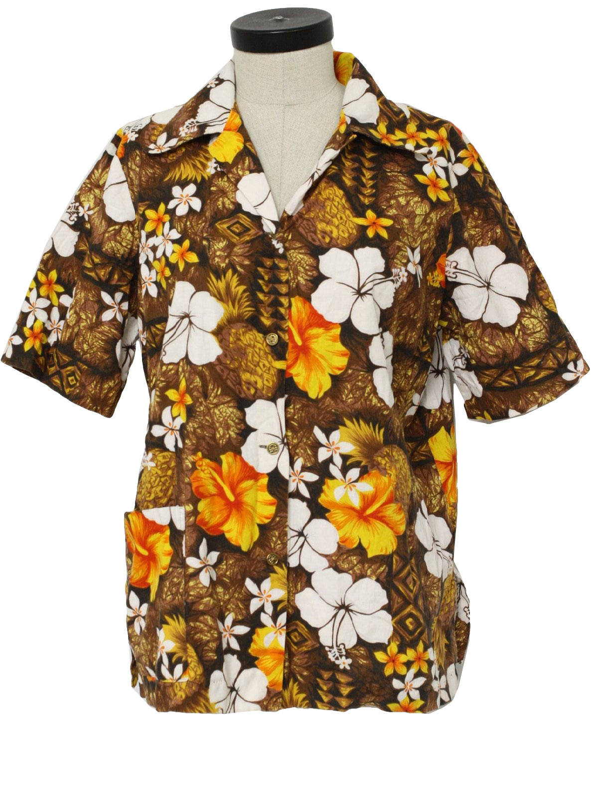 Worn Label Seventies Vintage Hawaiian Shirt: 70s -Worn Label- Womens ...