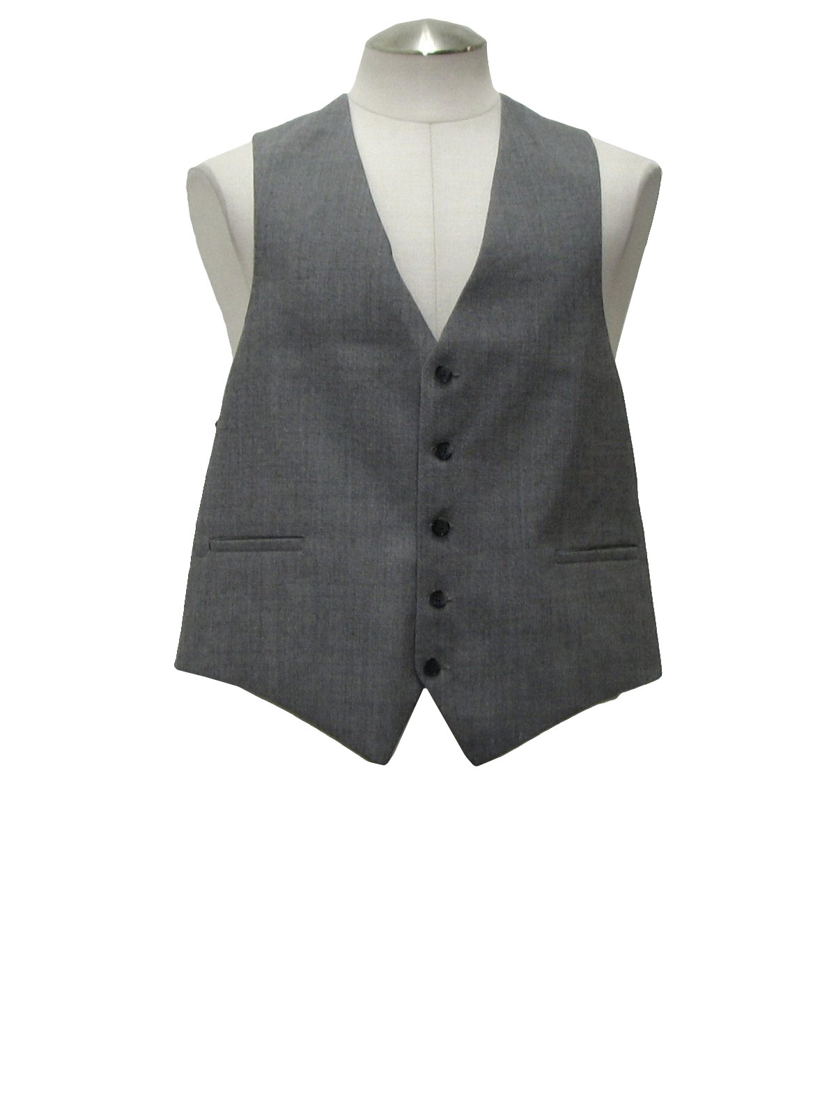 Eighties Disco Suit: 80s -No Label- Mens grey, dark grey acetate like ...