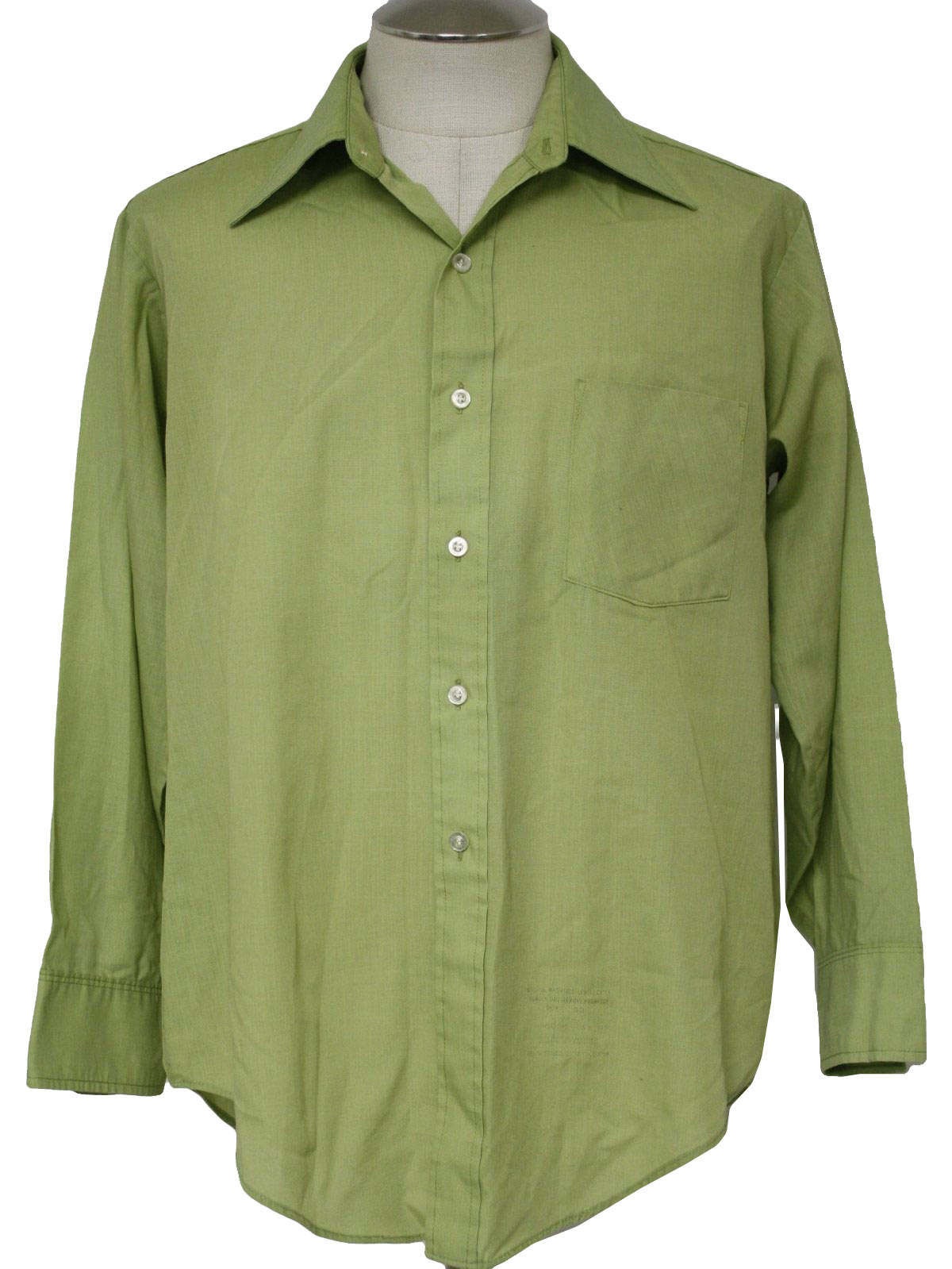 Retro 1970's Shirt (Van Heusen) : 70s -Van Heusen- Mens lime green ...