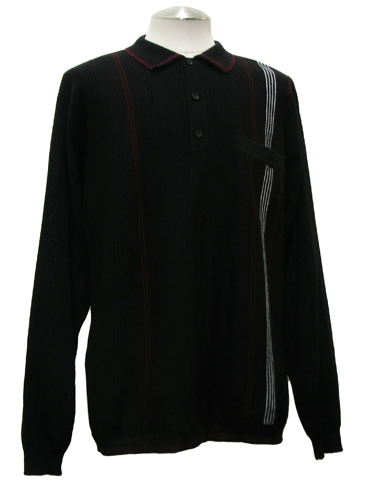 Retro 1990's Knit Shirt (CKC Classics) : 90s -CKC Classics- Mens black ...