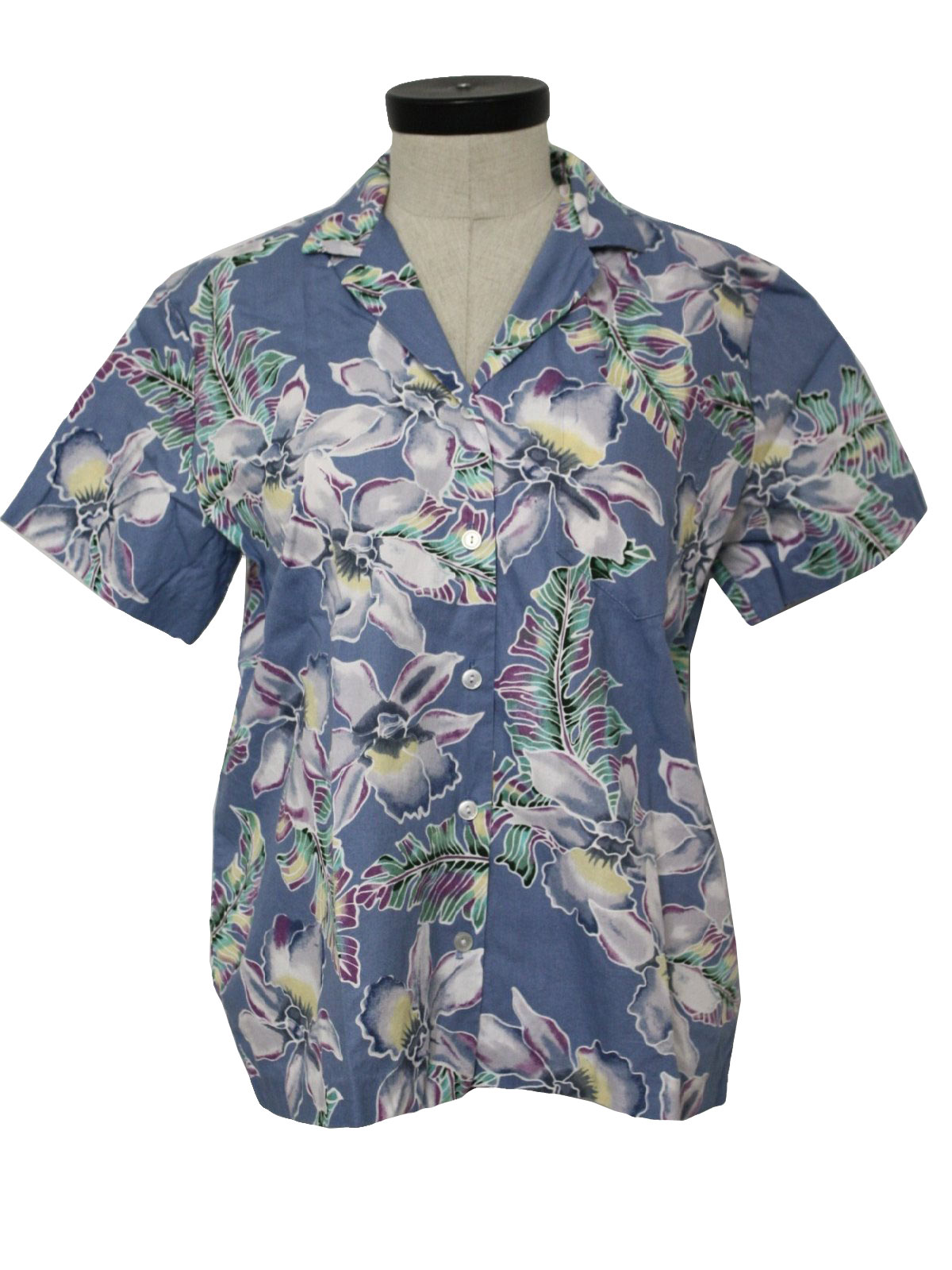 80s Hawaiian Shirt (Hilo Hattie): 80s -Hilo Hattie- Womens blended ...