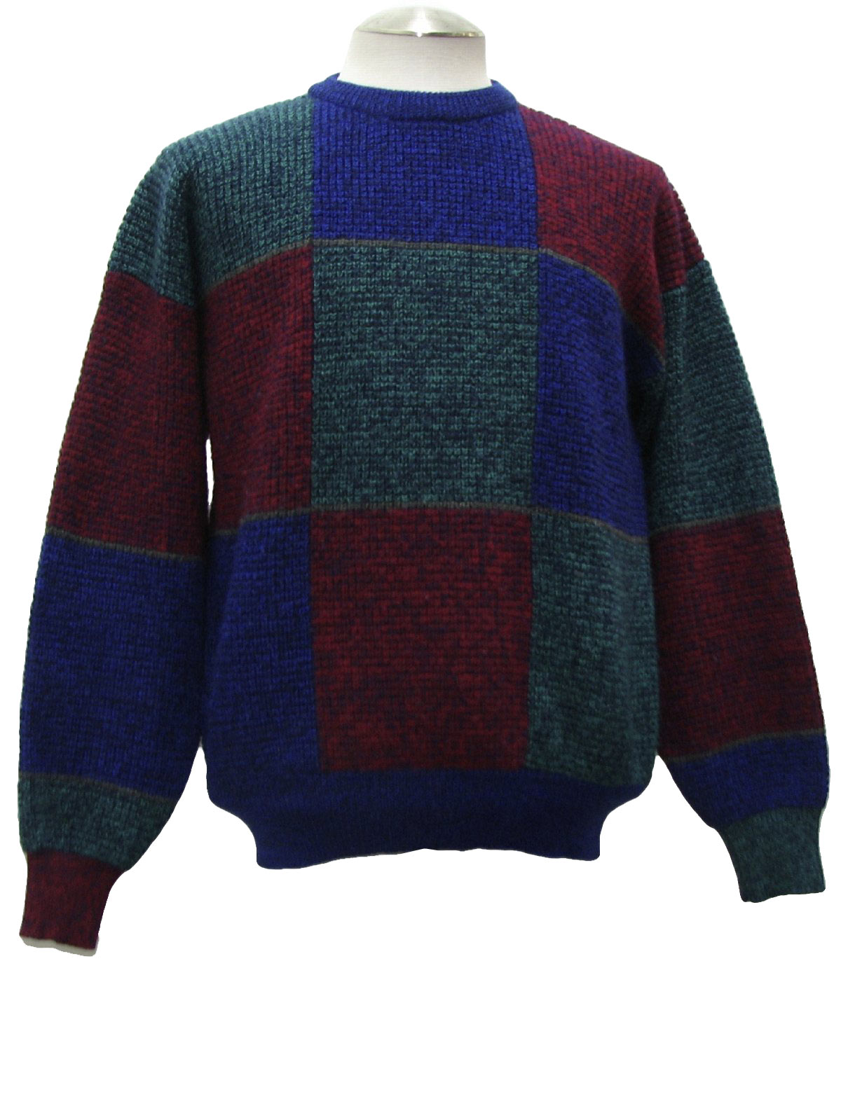 Gant 1980s Vintage Sweater: 80s -Gant- Mens turquoise, blue, and red ...