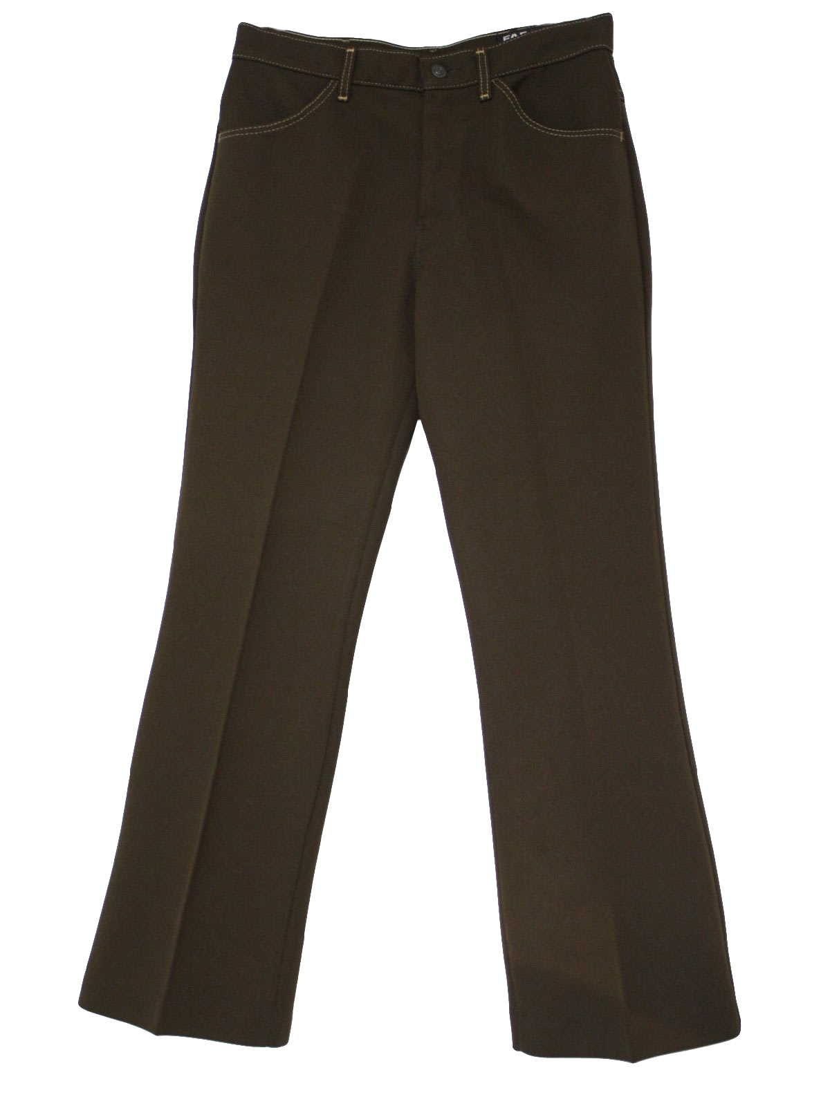 Vintage Farah 1970s Bellbottom Pants: 70s -Farah- Mens dark brown ...