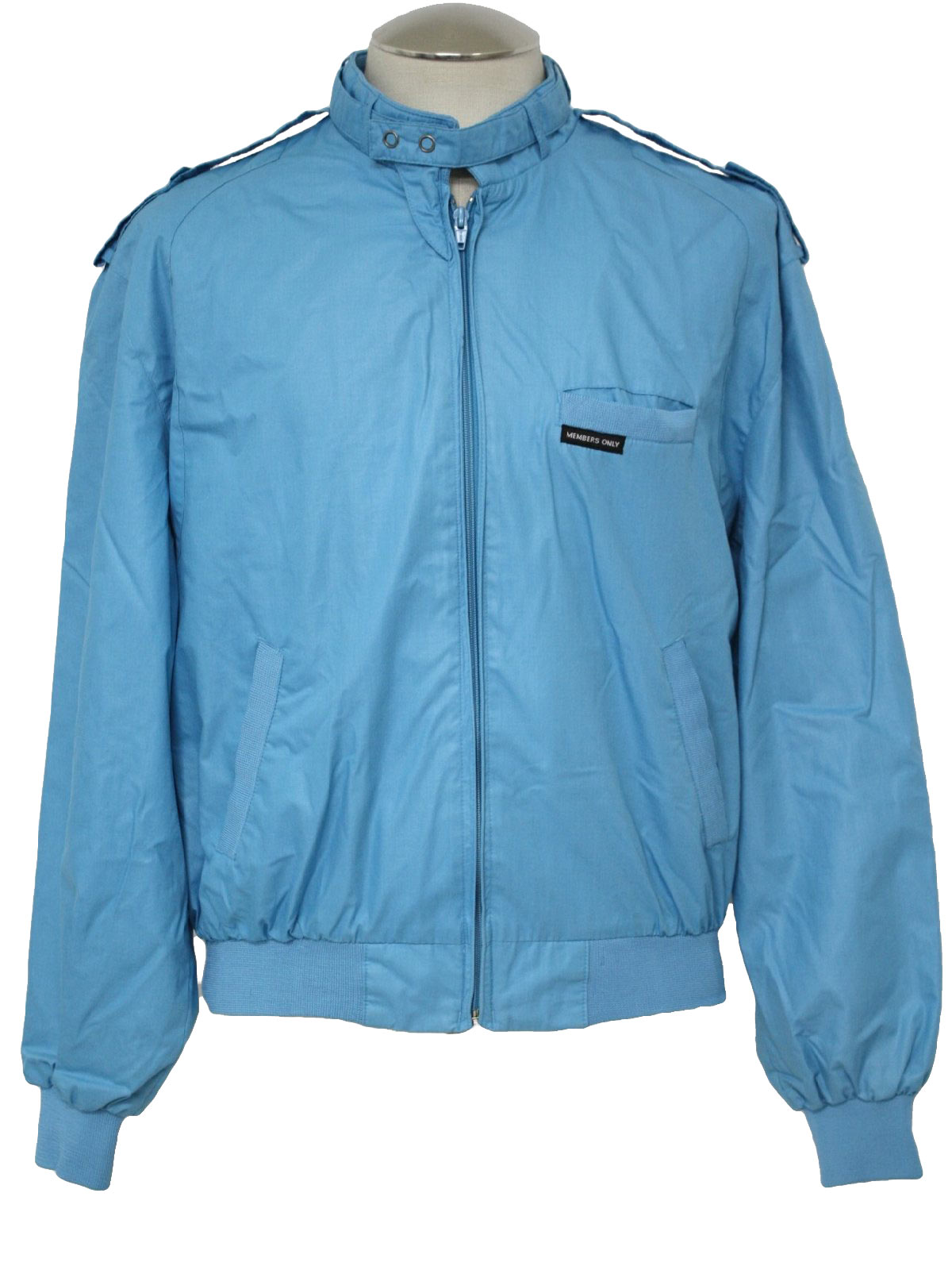 1980's Jacket (Members Only): 80s -Members Only- Mens teal cotton and ...