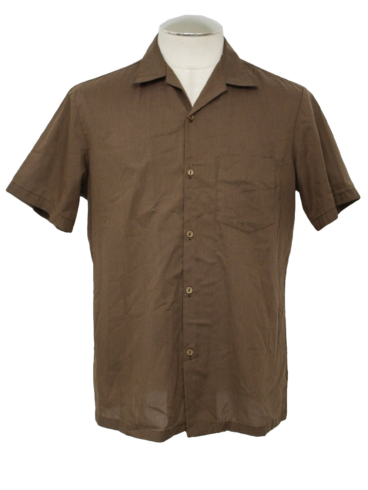 70s Vintage Norman Jones Shirt: 70s -Norman Jones- Mens brown cotton ...