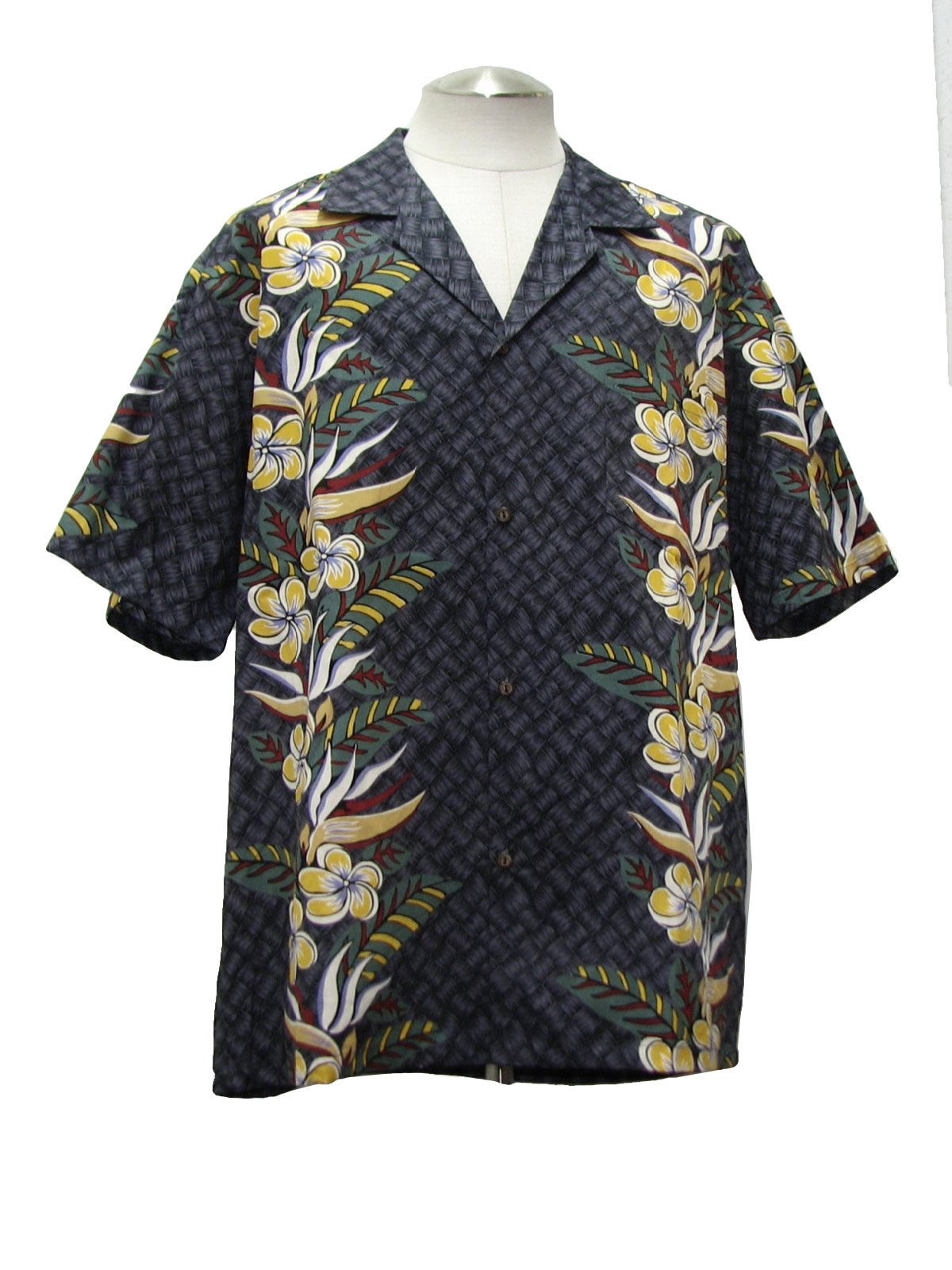 Retro Nineties Hawaiian Shirt: 90s -Winnie Fashion- Mens black, grey ...