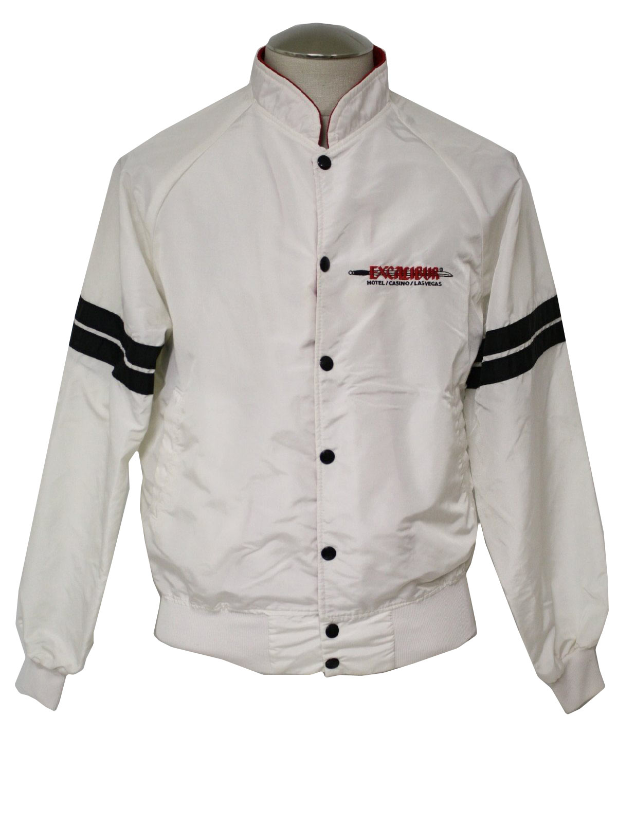 1990s unreadable label Jacket: 90s -unreadable label- Mens white, black ...