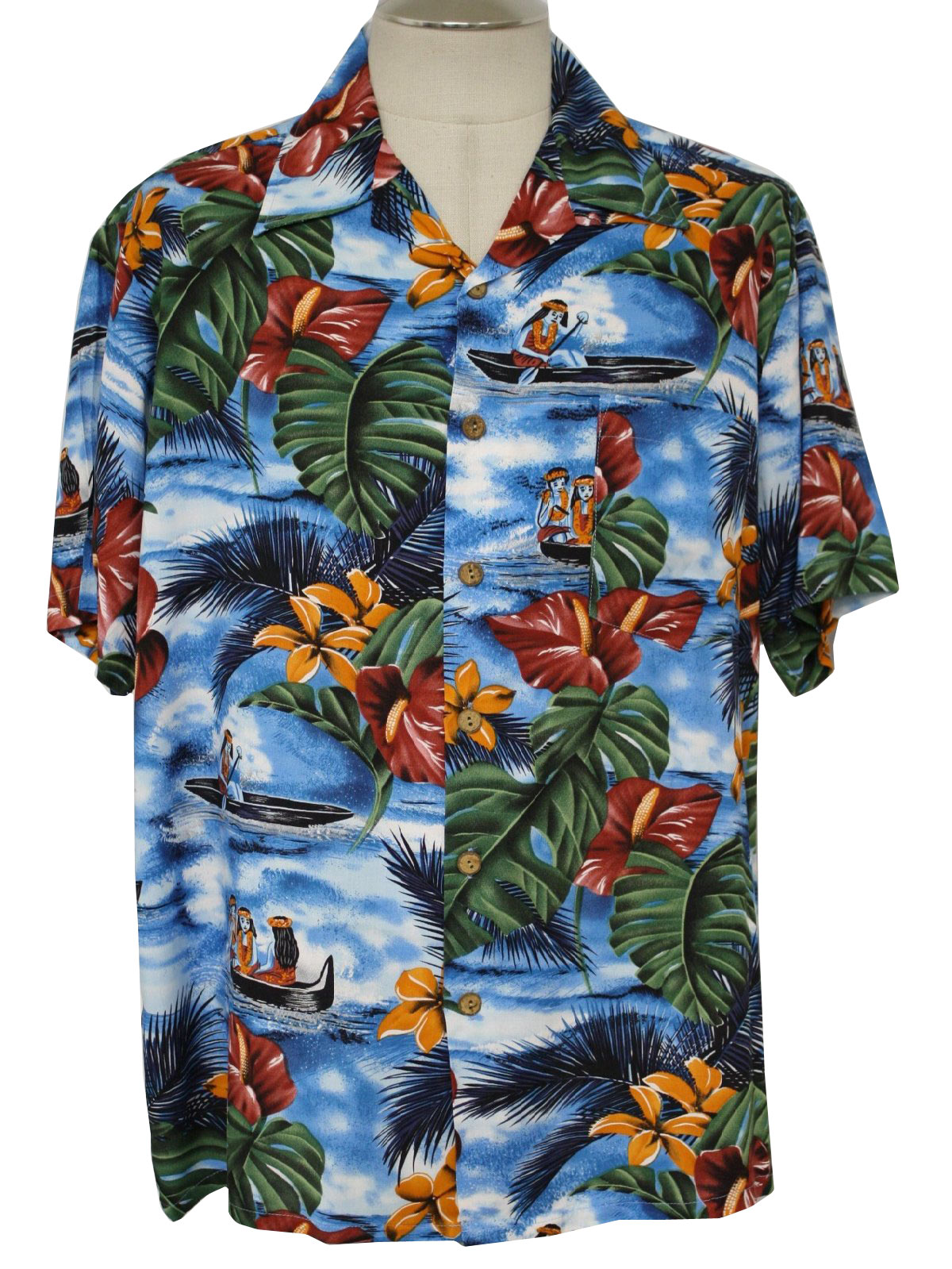 1980s Vintage Hawaiian Shirt: 80s style (made more recently ...