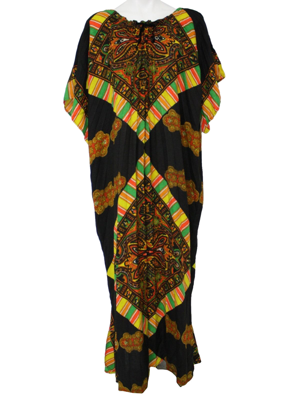 70's Vintage Hippie Dress: 70s -No Label- Womens black background ...