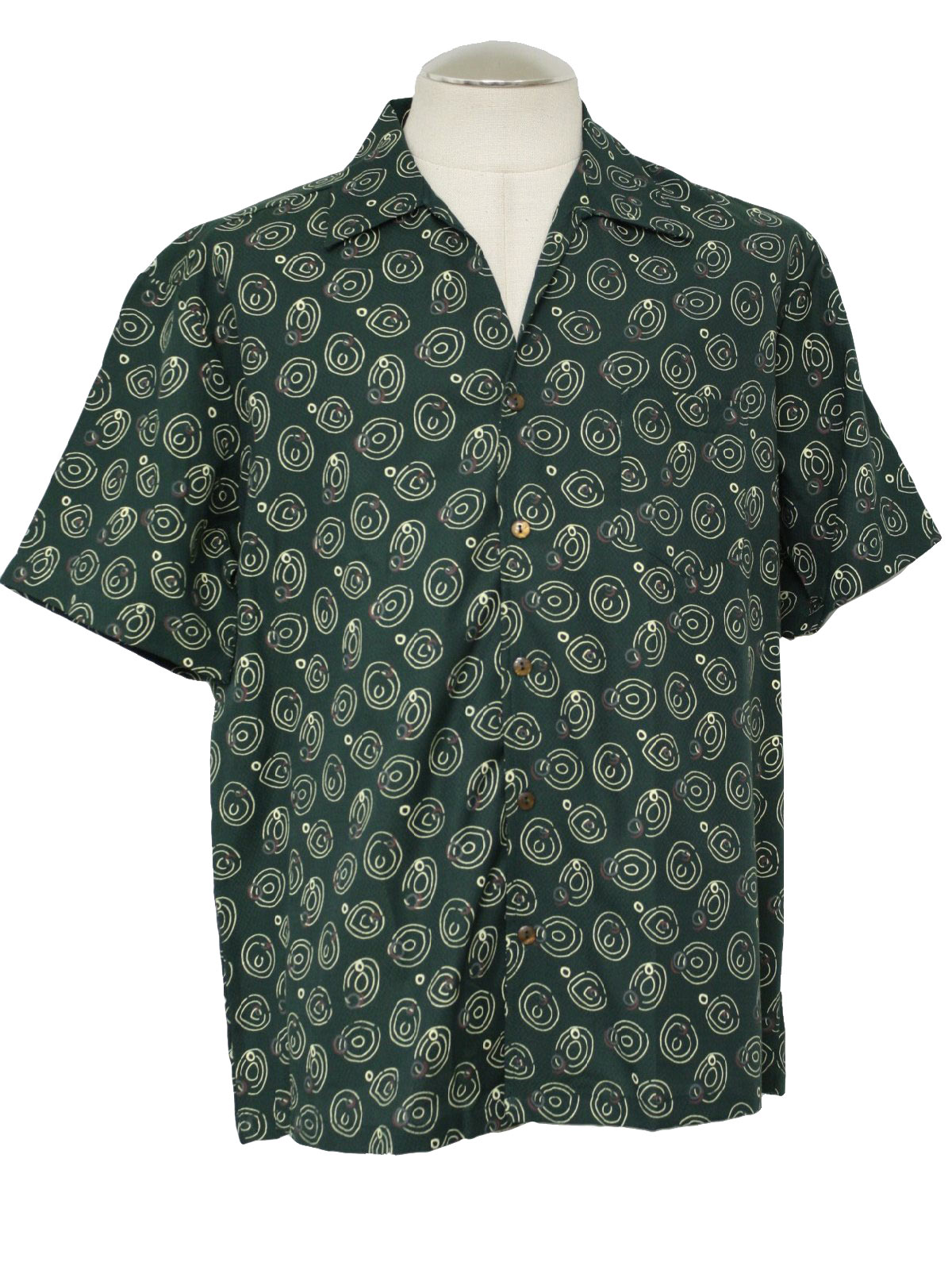 1990's Shirt (Kennington): 90s -Kennington- Mens green, gold, smoke and ...