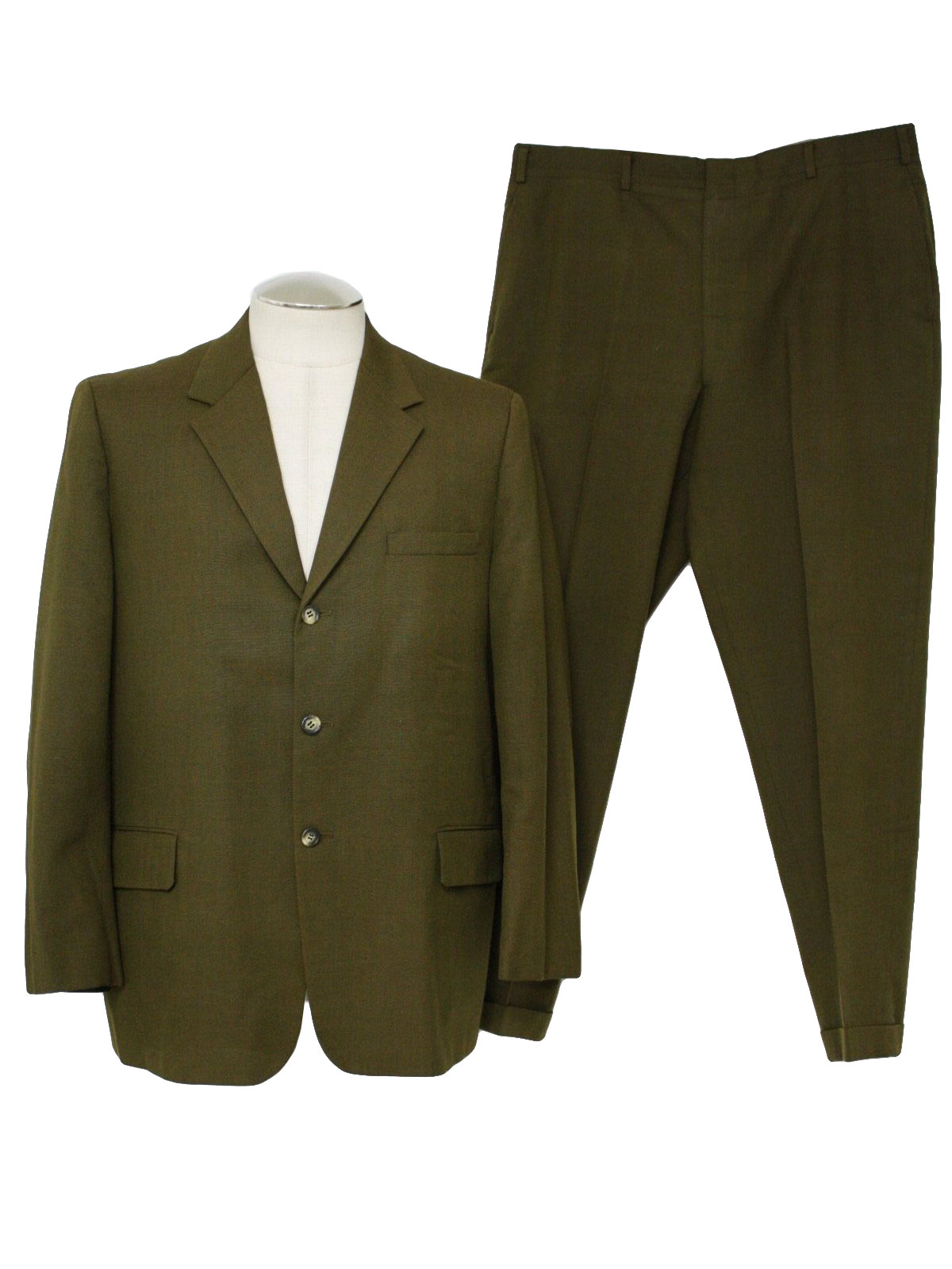 Retro 60s Suit (Sears) : 60s -Sears- Mens sandy goldenrod brown cotton ...