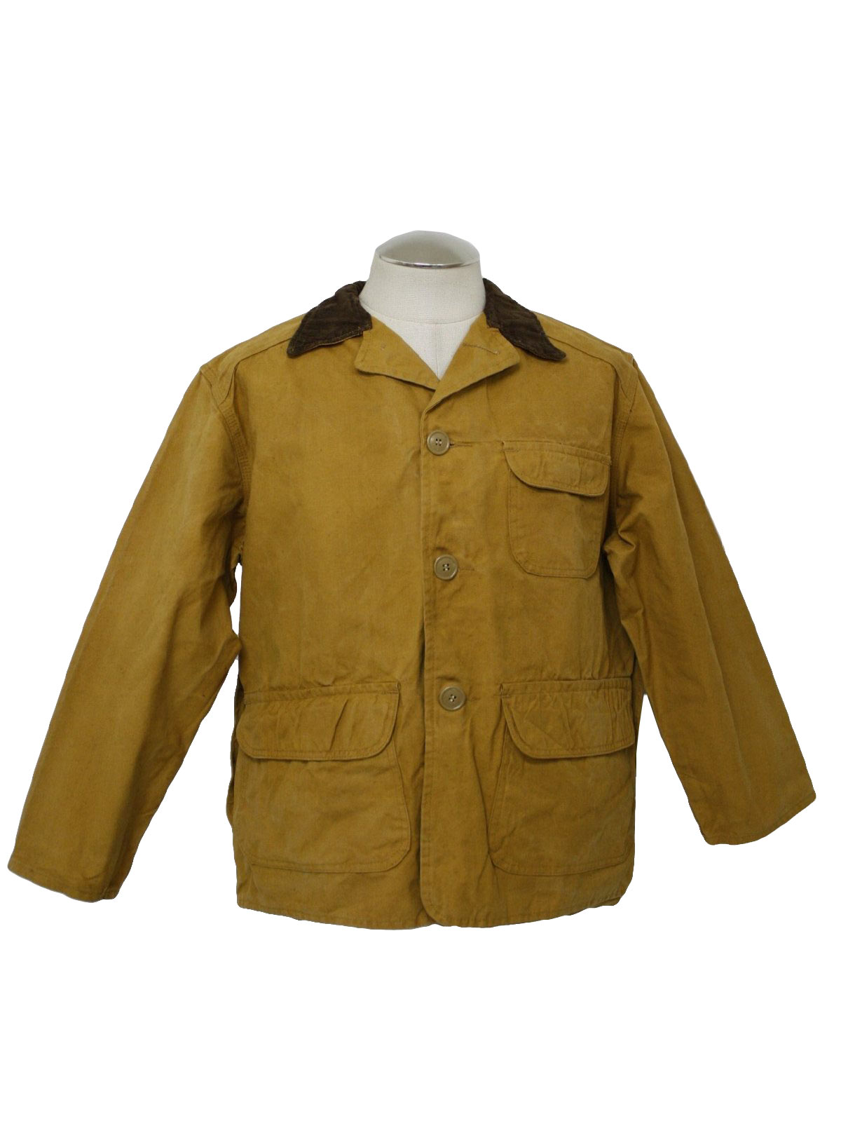 60's Vintage Jacket: 60s -Black Sheep- Mens tan and dark brown cotton ...
