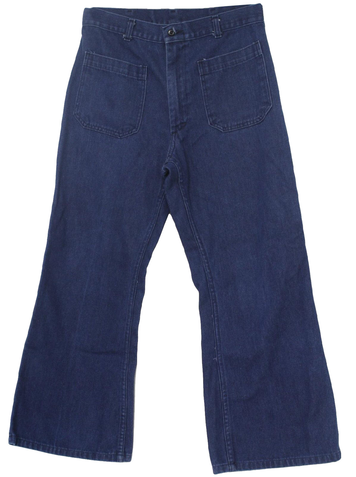 70s Retro Bellbottom Pants: 70s -Gibraltar- Mens dark blue cotton ...