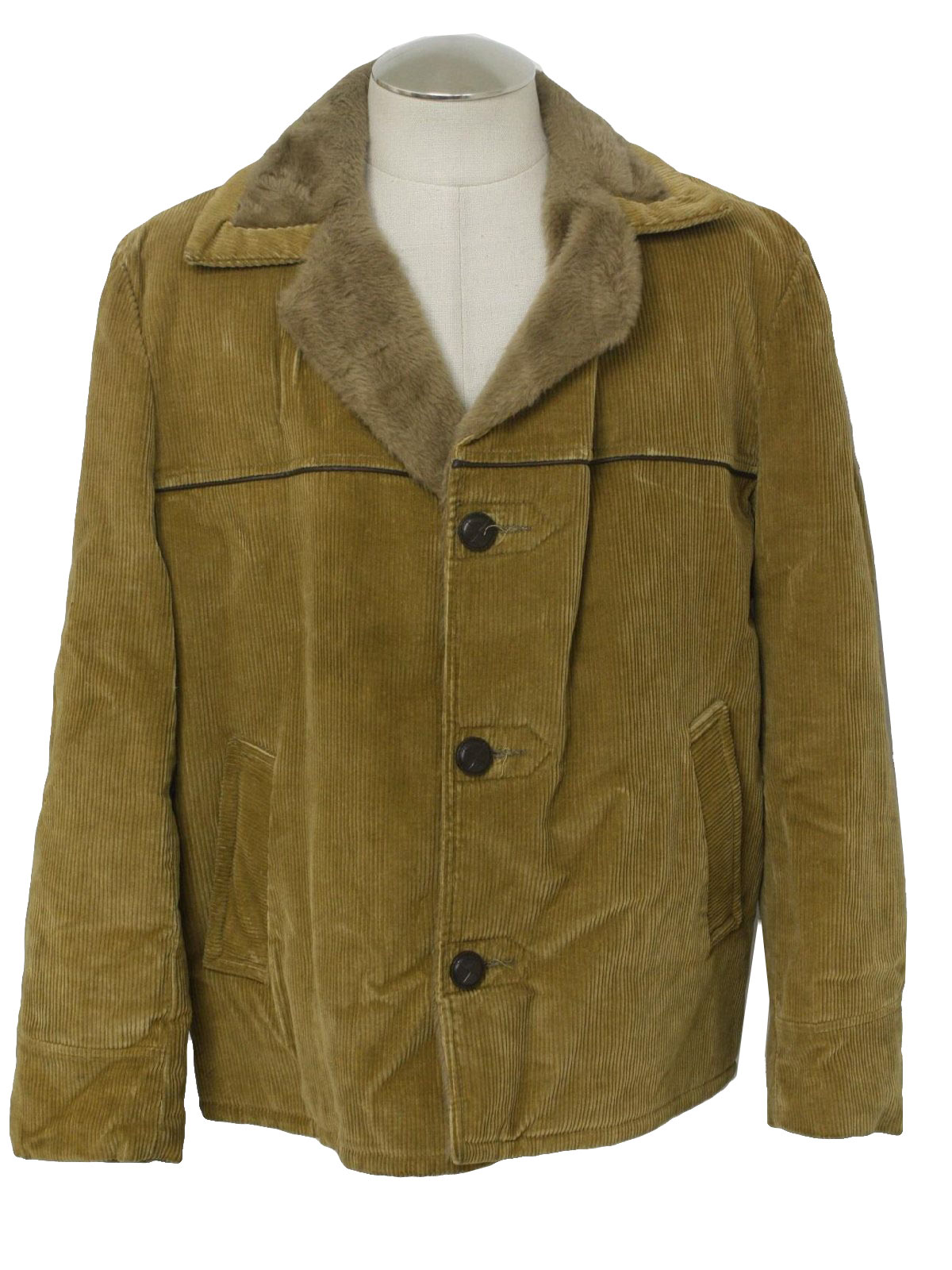 1970's Retro Jacket: 70s -Sears Oak brookk Sportswear- Mens honey tan ...