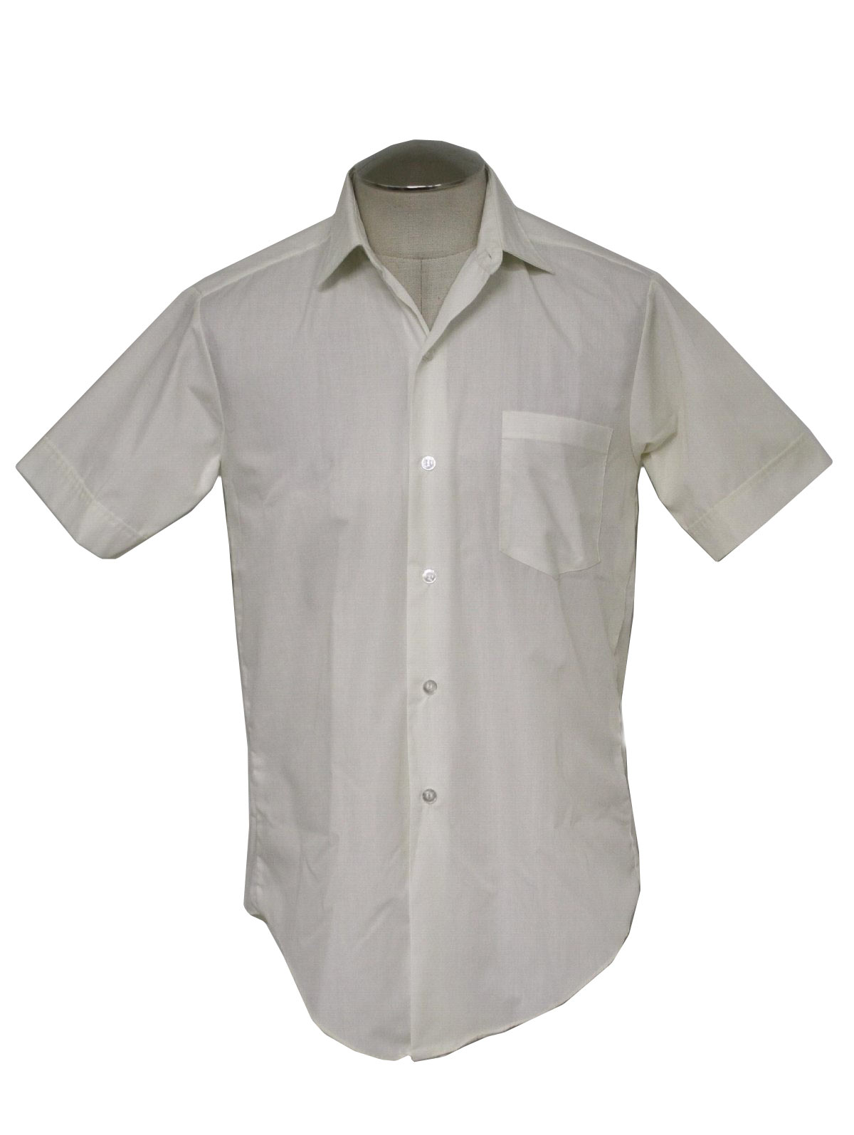 1960s Vintage Shirt: Early 60s -Ramsgate- Mens white cotton polyester ...