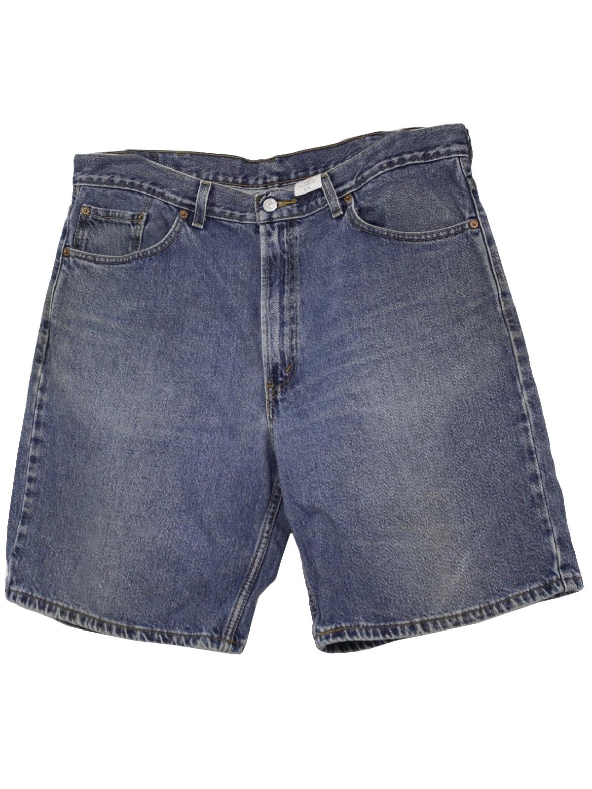 1990's Shorts (Levis): 90s -Levis- Mens medium blue stone washed denim ...