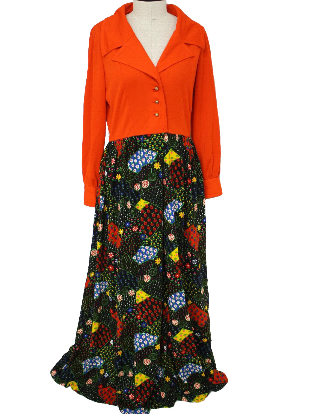 Herman Marcus 70's Vintage Hippie Dress: 70s -Herman Marcus- Womens ...