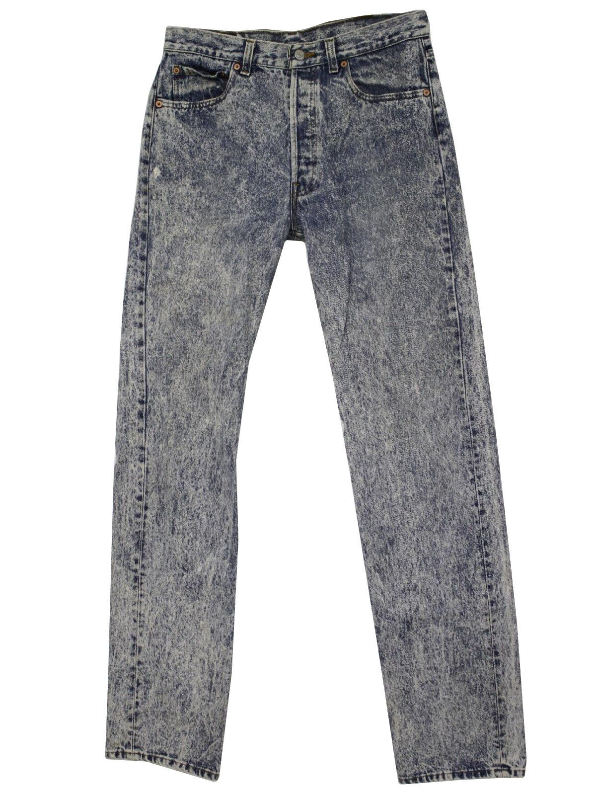 Levis Eighties Vintage Pants: 80s -Levis- Mens blue and white with gold ...
