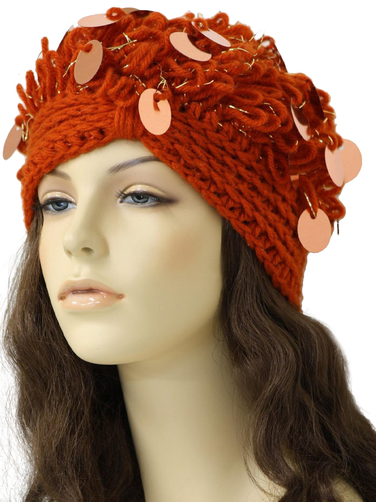 Sixties Vintage Hat: 60s -Made in Japan- Womens dark orange wool ...