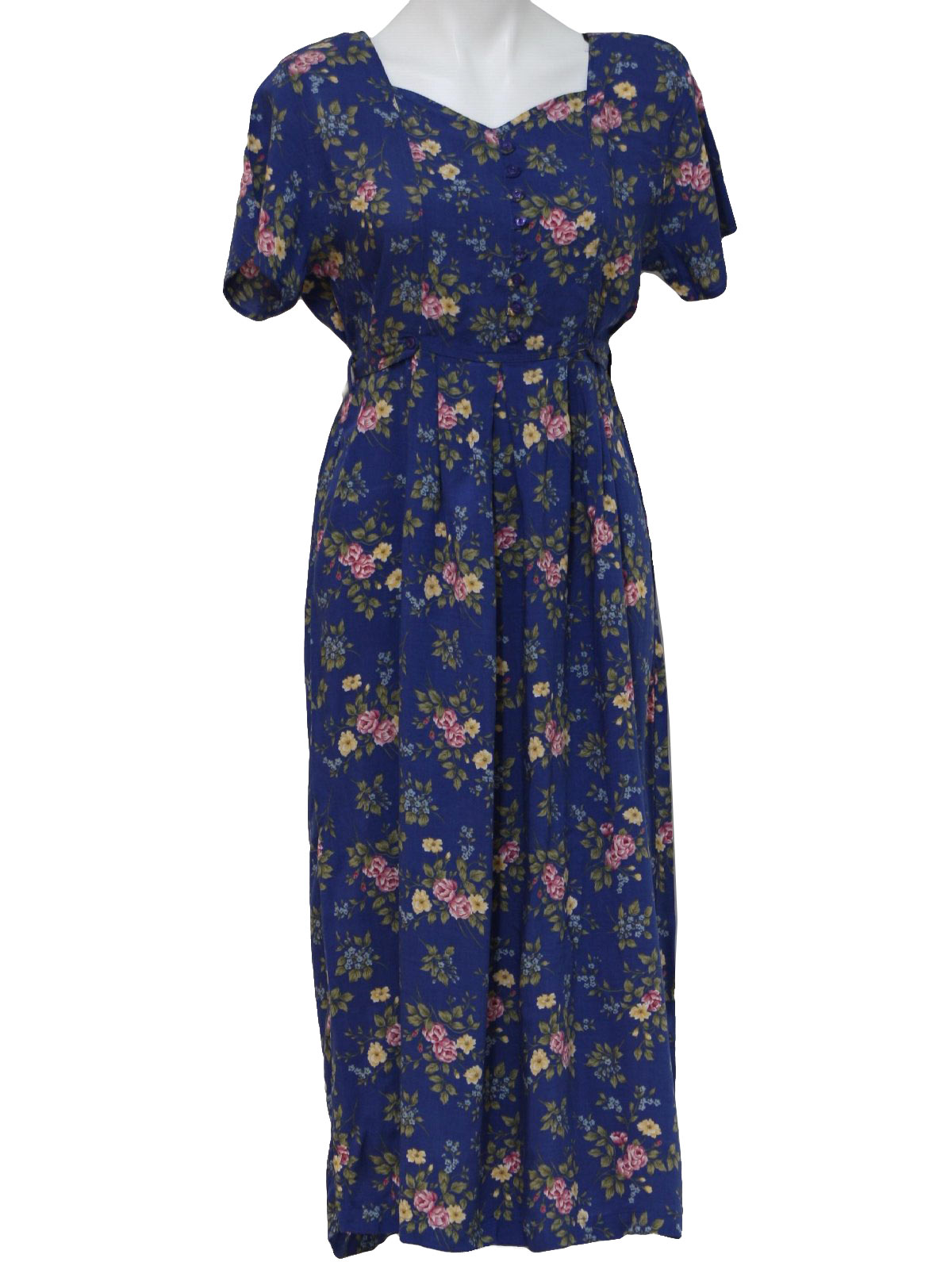 Eighties Vintage Hippie Dress: 80s -Erika and Co.- Womens lake blue ...