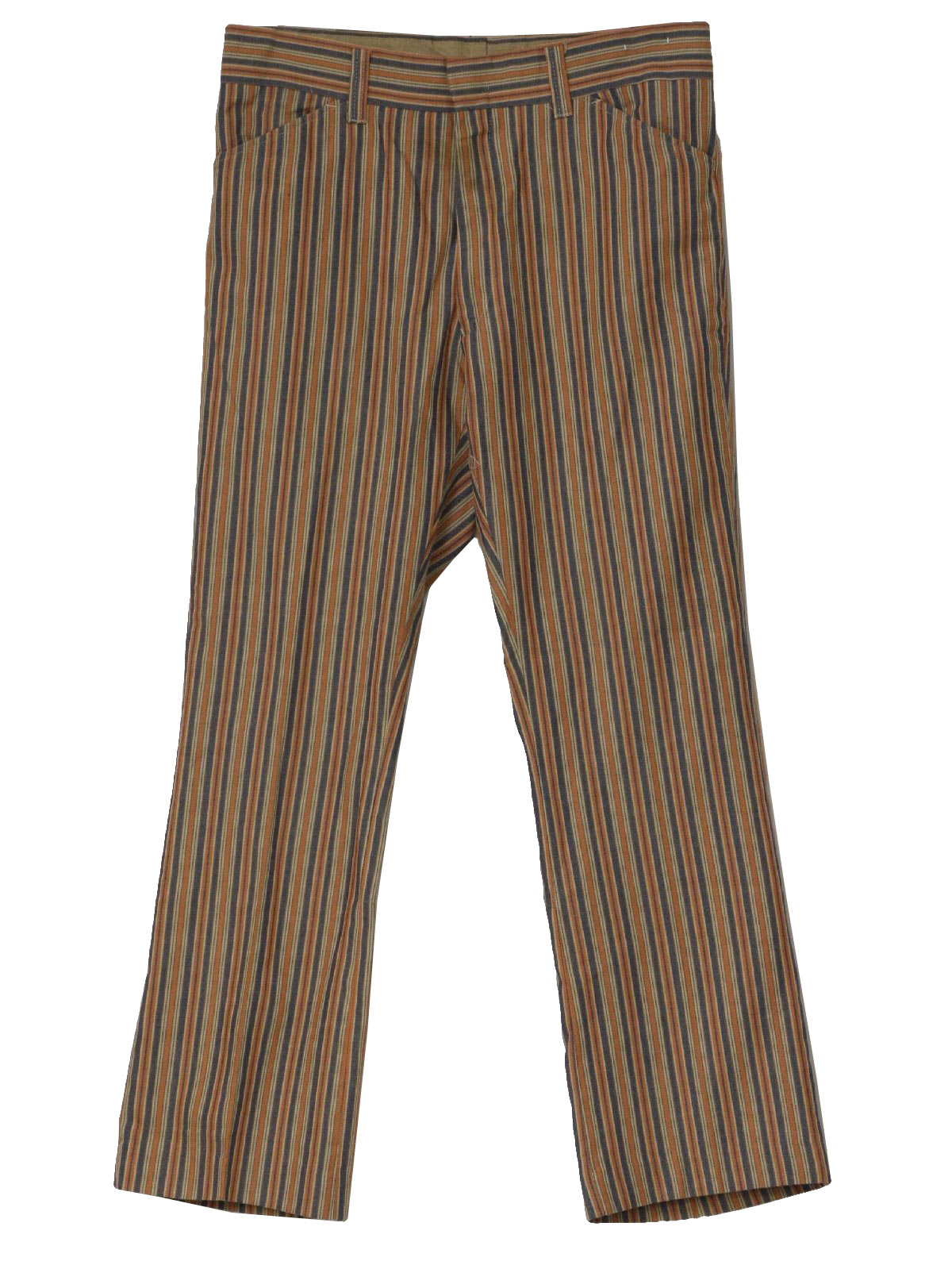 Buy THE BEAR HOUSE Men Brown Vertical Striped Tapered Fit Casual Trouser  online