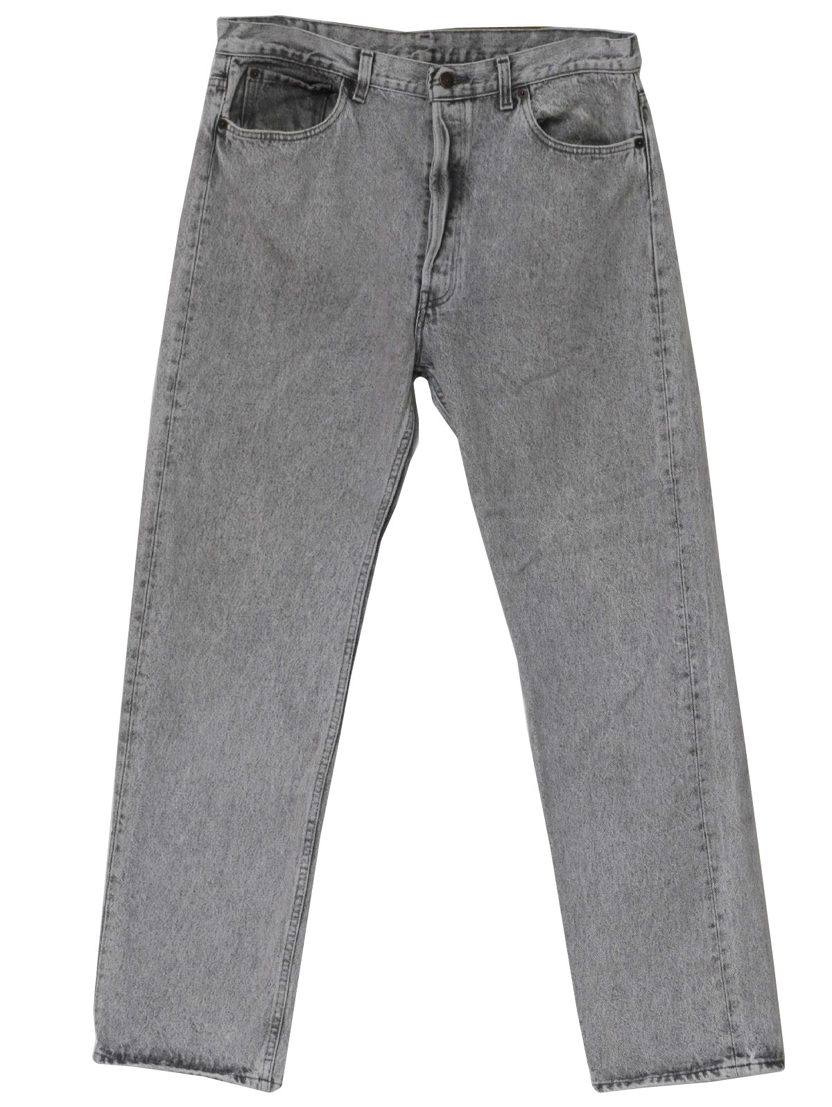 Levis Eighties Vintage Pants: 80s -Levis- Mens grey cotton denim acid ...