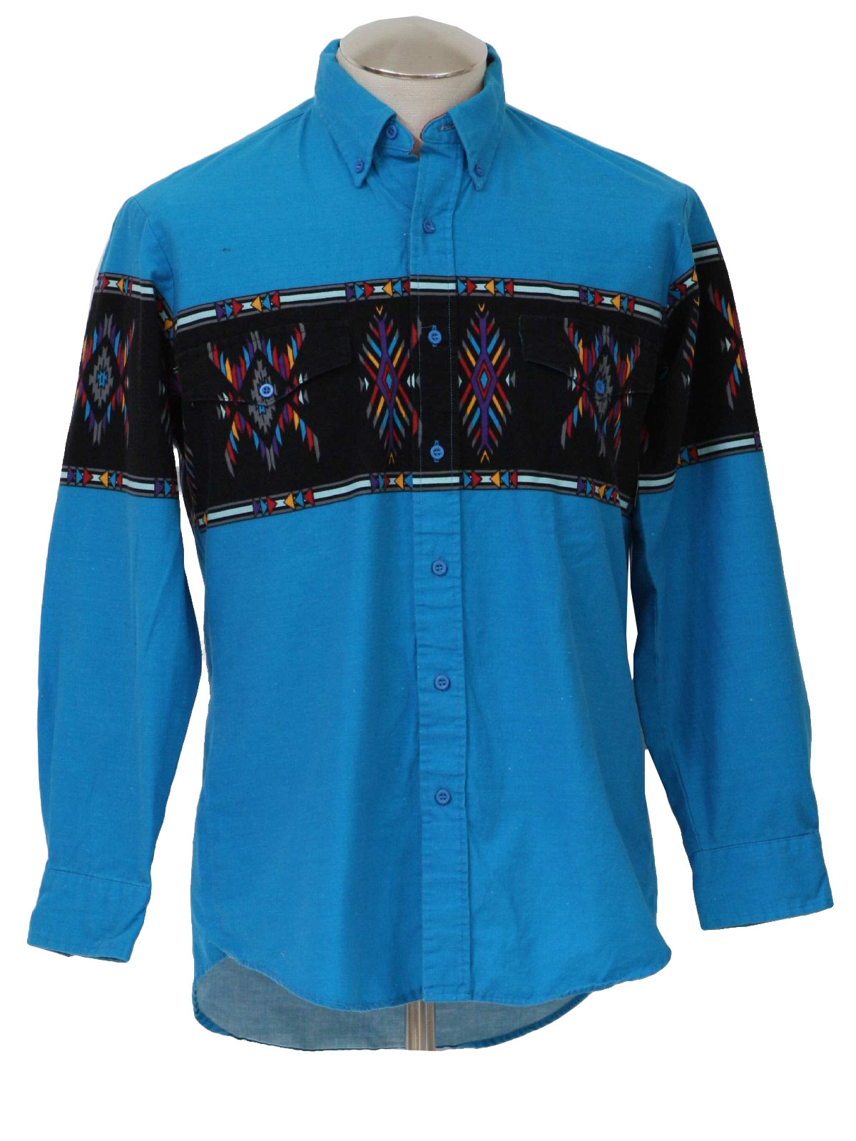 Vintage Roper 80's Western Shirt: 80s or early 90s -Roper- Mens blue ...