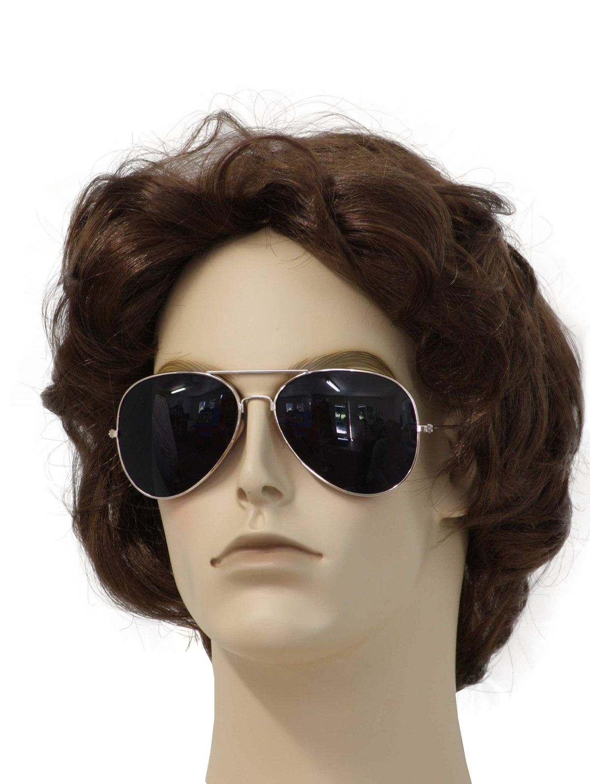 Glasses 80s No Label Mens Gold Tone Metal Frame Totally Classic Aviator Sunglasses 